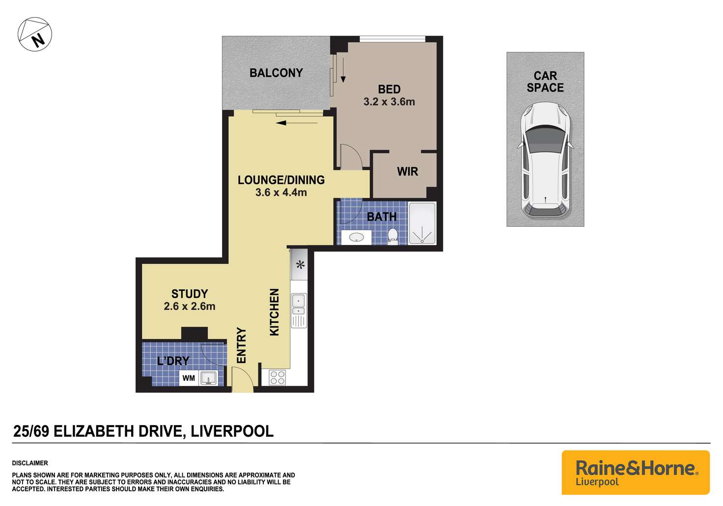 Floorplan of Homely unit listing, 25/69-71 Elizabeth Drive, Liverpool NSW 2170