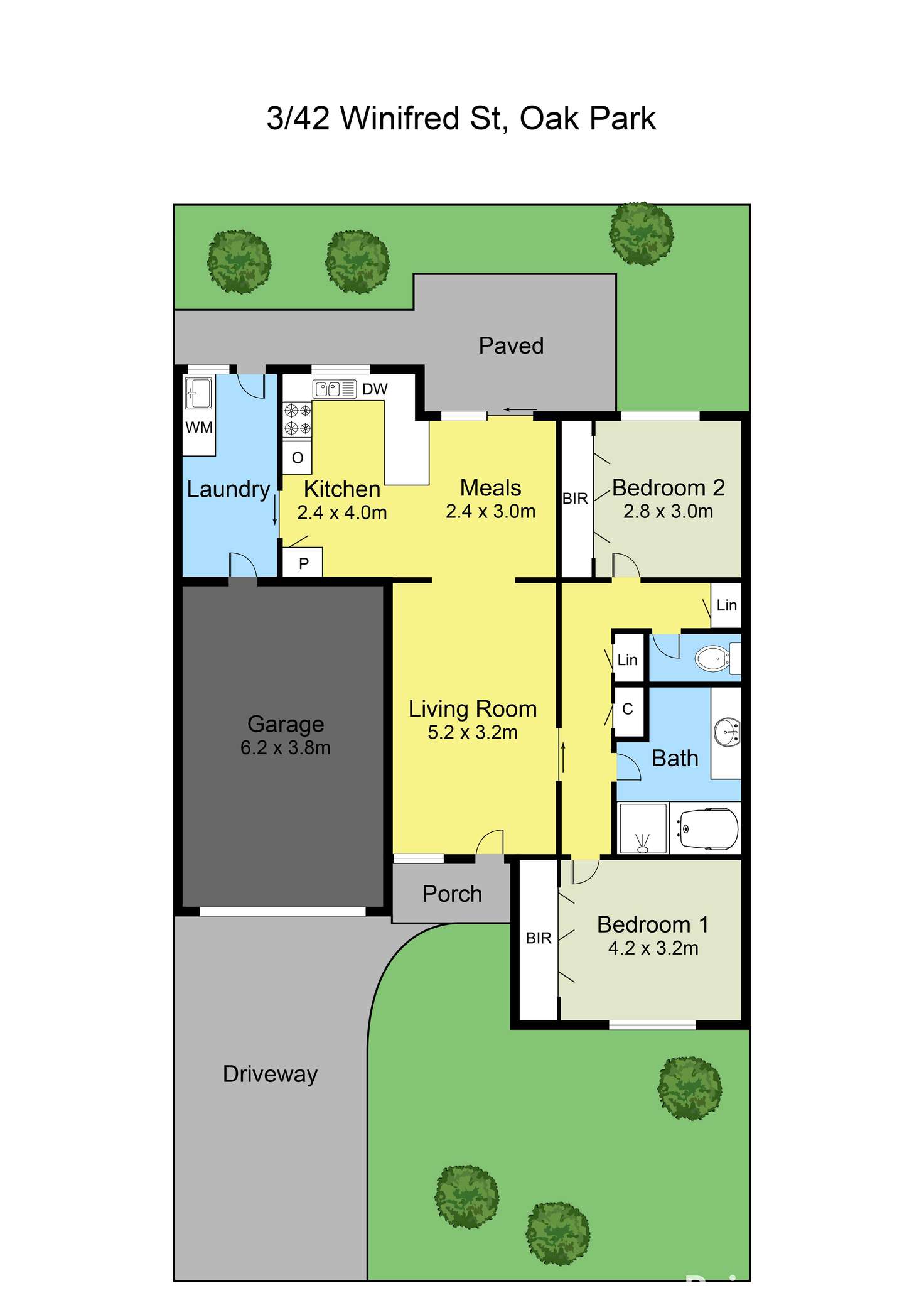 Floorplan of Homely house listing, 3/42 Winifred Street, Oak Park VIC 3046