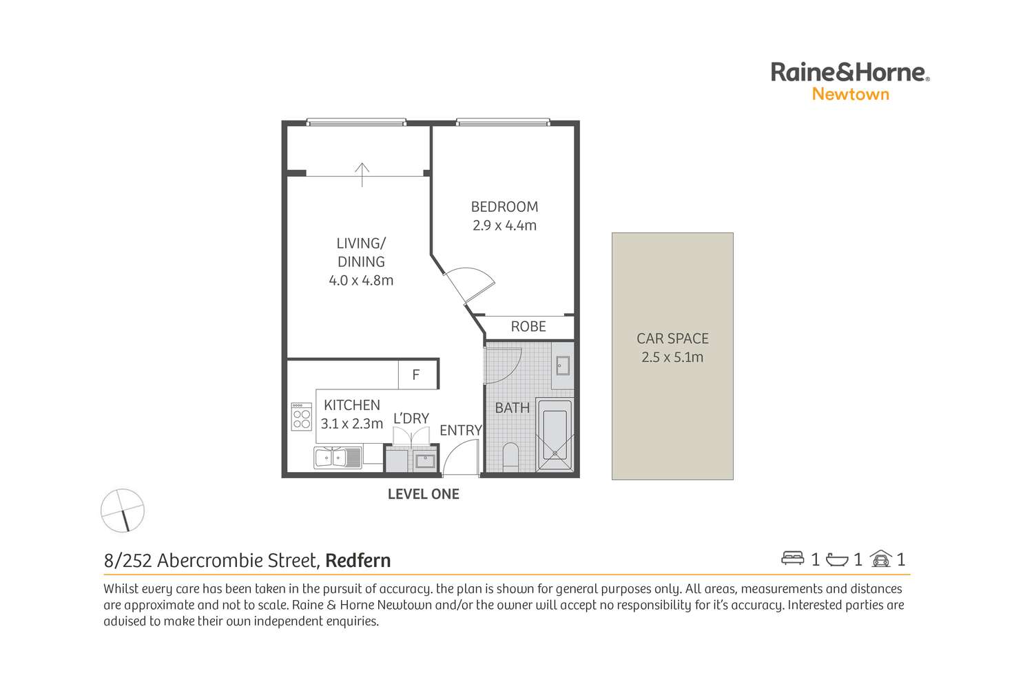 Floorplan of Homely apartment listing, 8/252 Abercrombie Street, Redfern NSW 2016