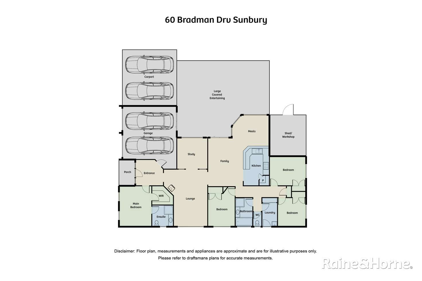 Floorplan of Homely house listing, 60 Bradman Drive, Sunbury VIC 3429