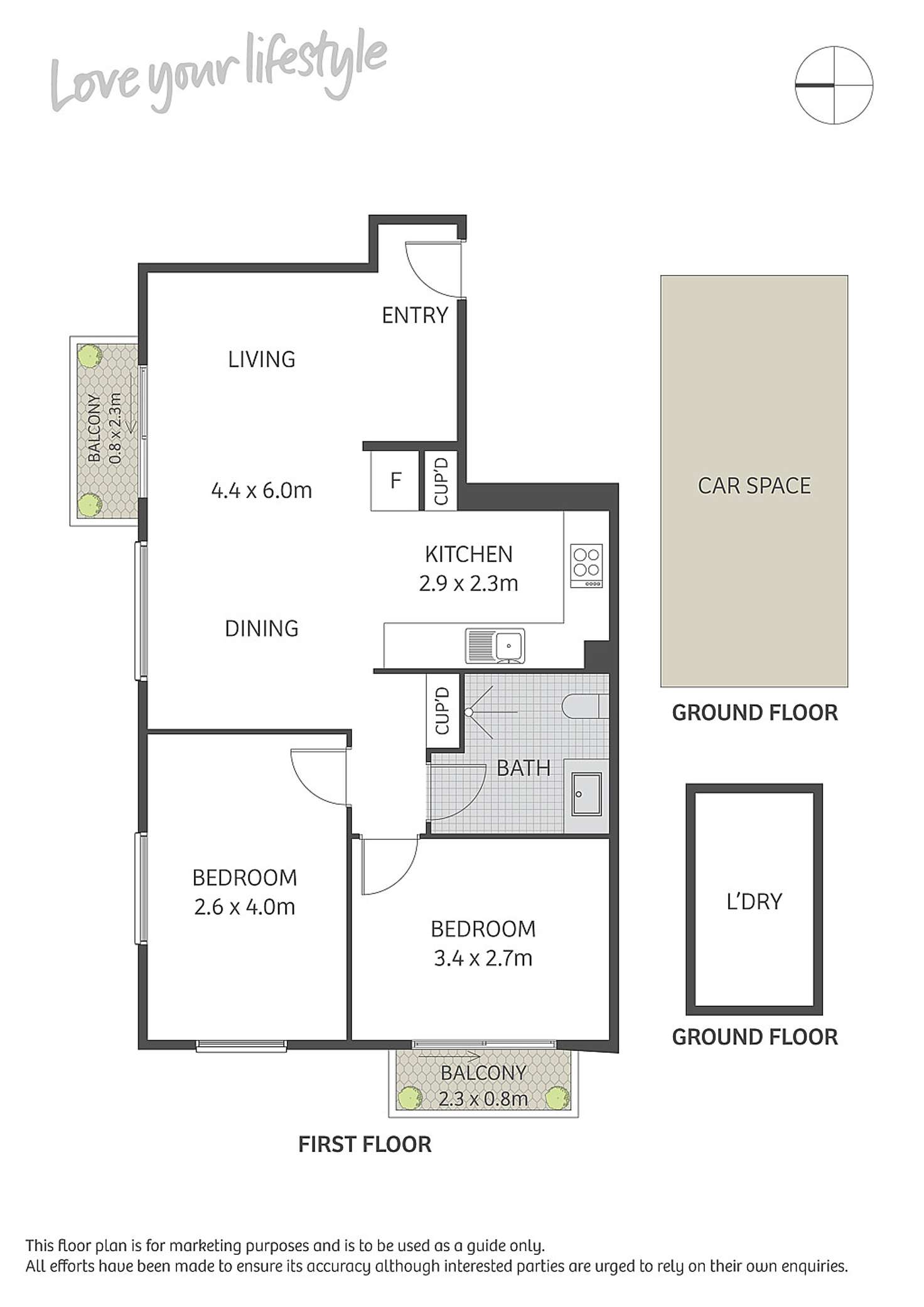 Floorplan of Homely apartment listing, 1/119 Pitt Street, Redfern NSW 2016