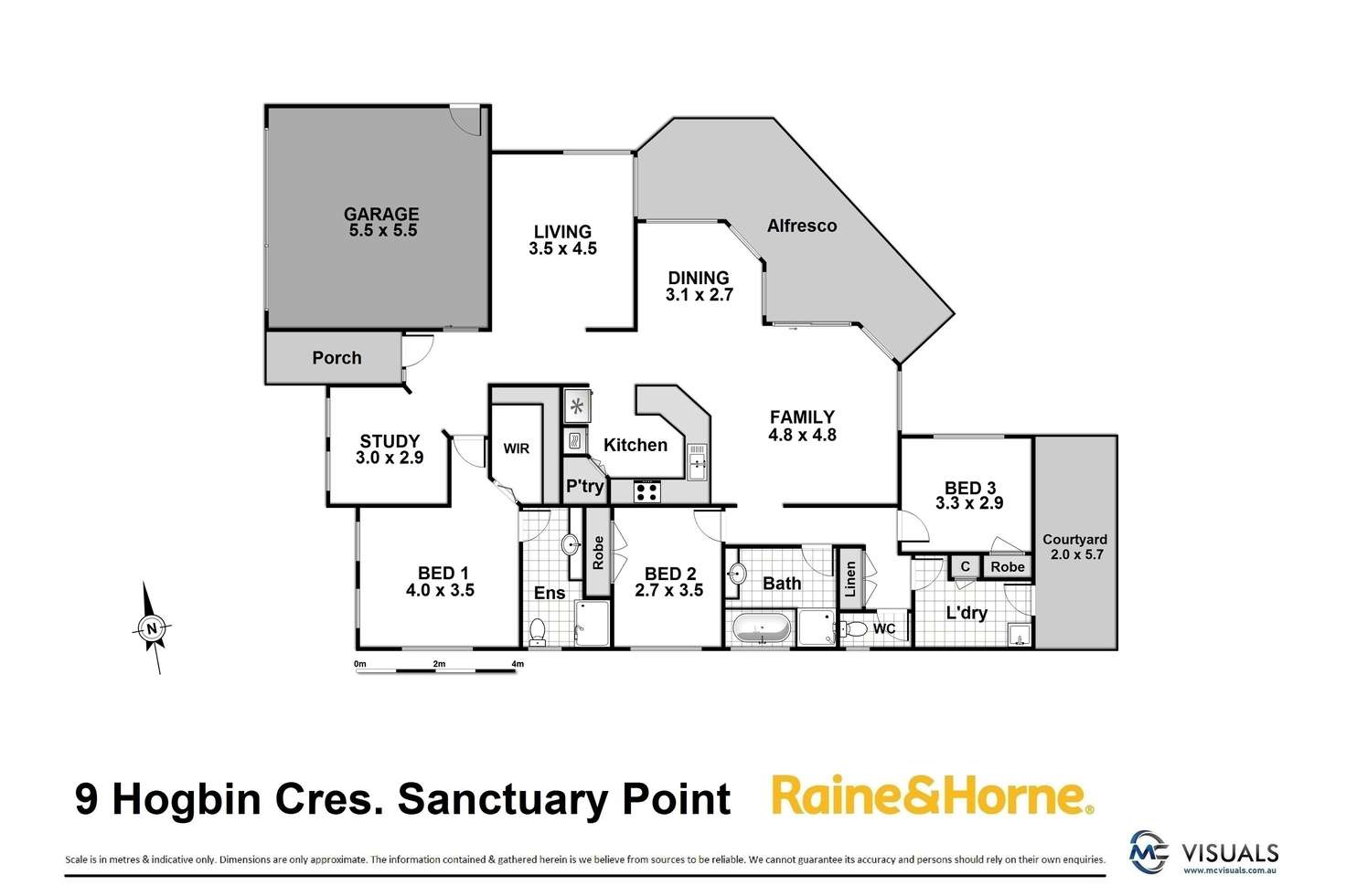 Floorplan of Homely house listing, 9 Hogbin Crescent, Sanctuary Point NSW 2540