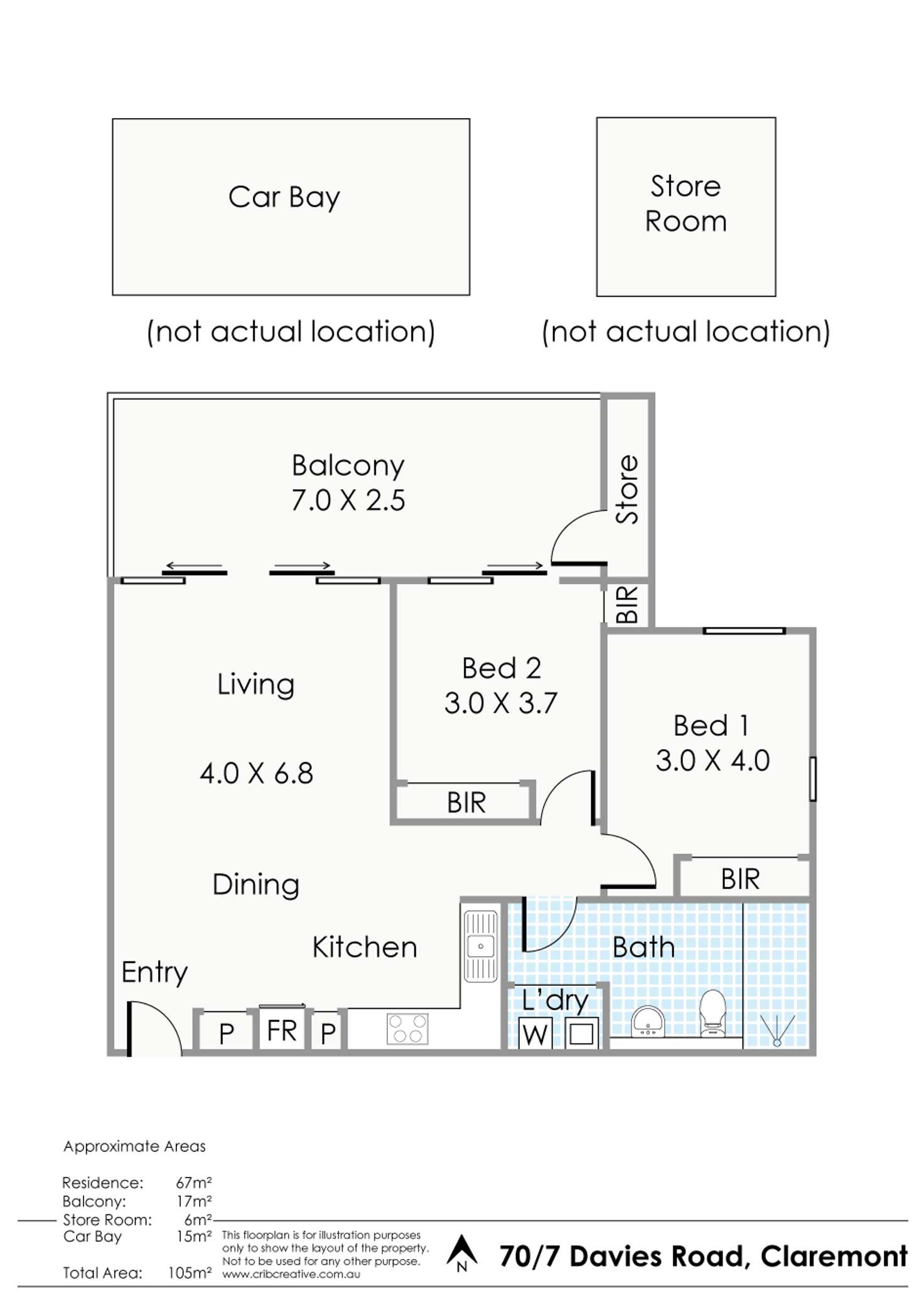 Floorplan of Homely apartment listing, 70/7 Davies Road, Claremont WA 6010