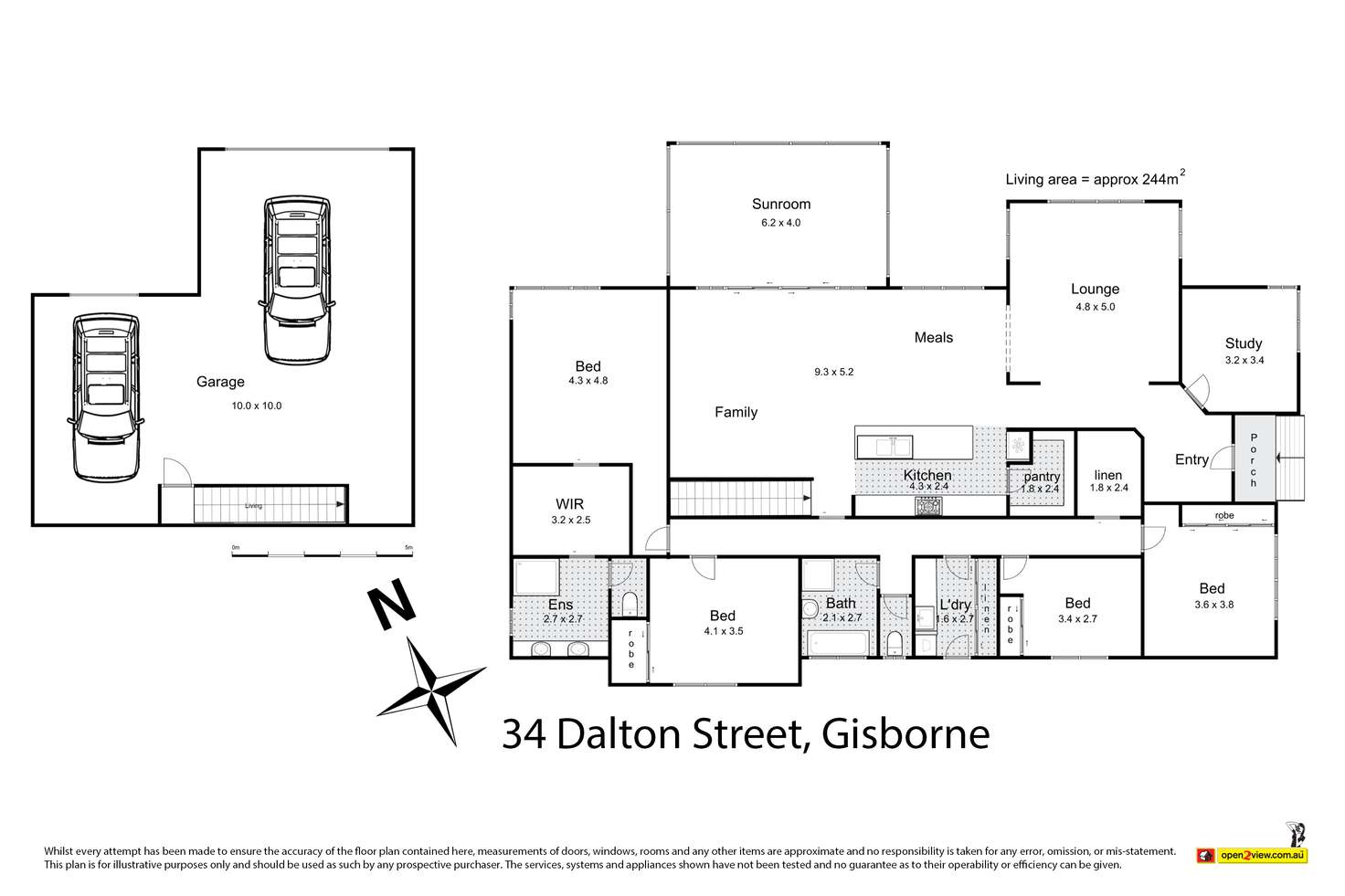 Floorplan of Homely house listing, 34 Dalton Street, Gisborne VIC 3437