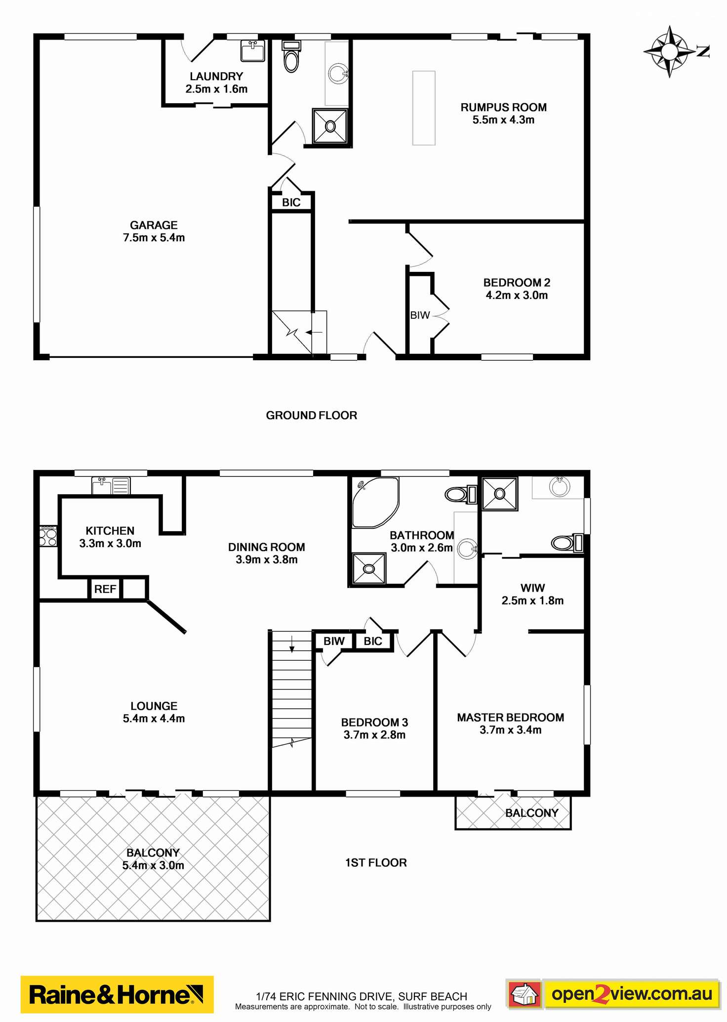 Floorplan of Homely house listing, 1/74 Eric Fenning Drive, Surf Beach NSW 2536