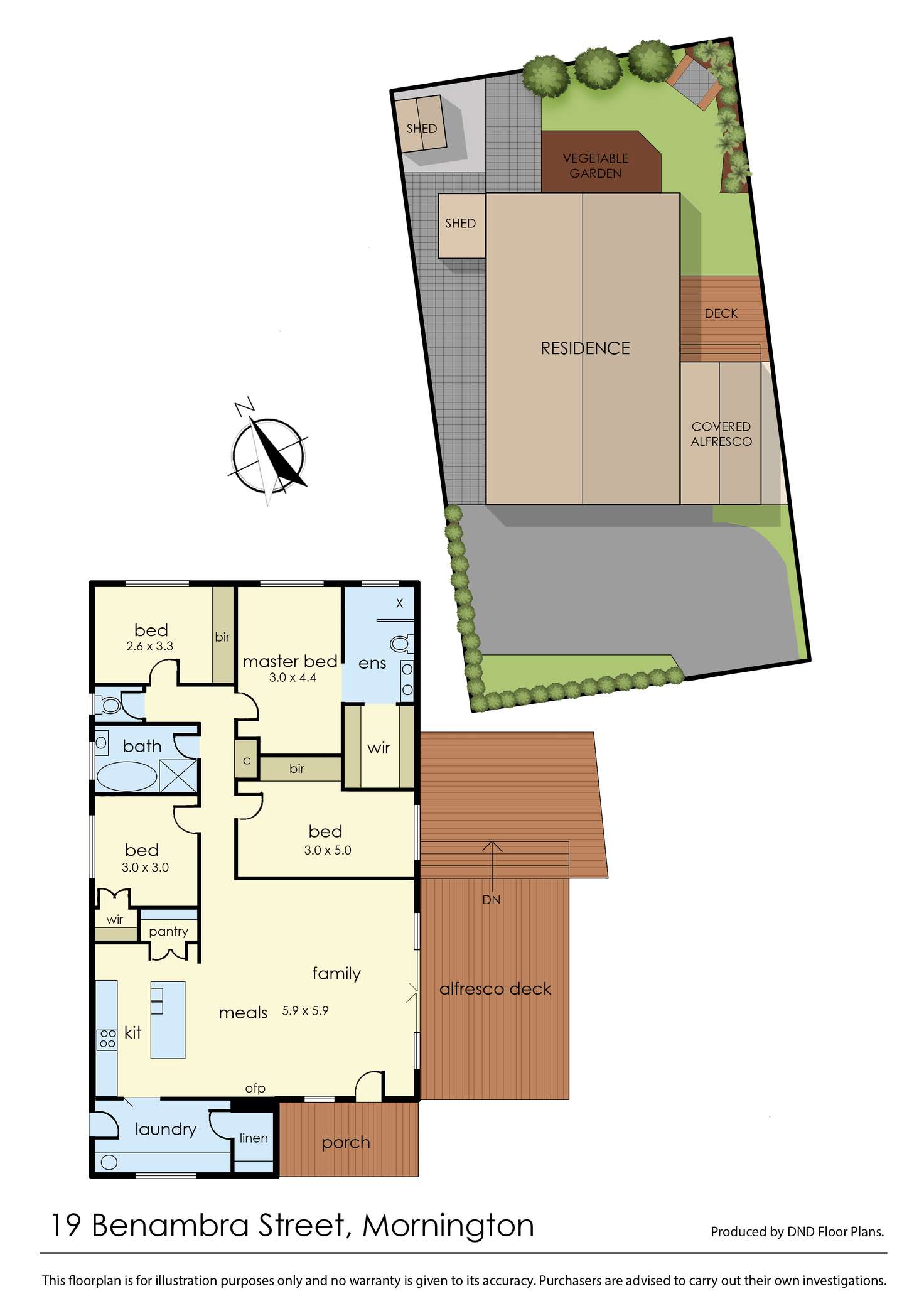 Floorplan of Homely house listing, 19 Benambra Street, Mornington VIC 3931