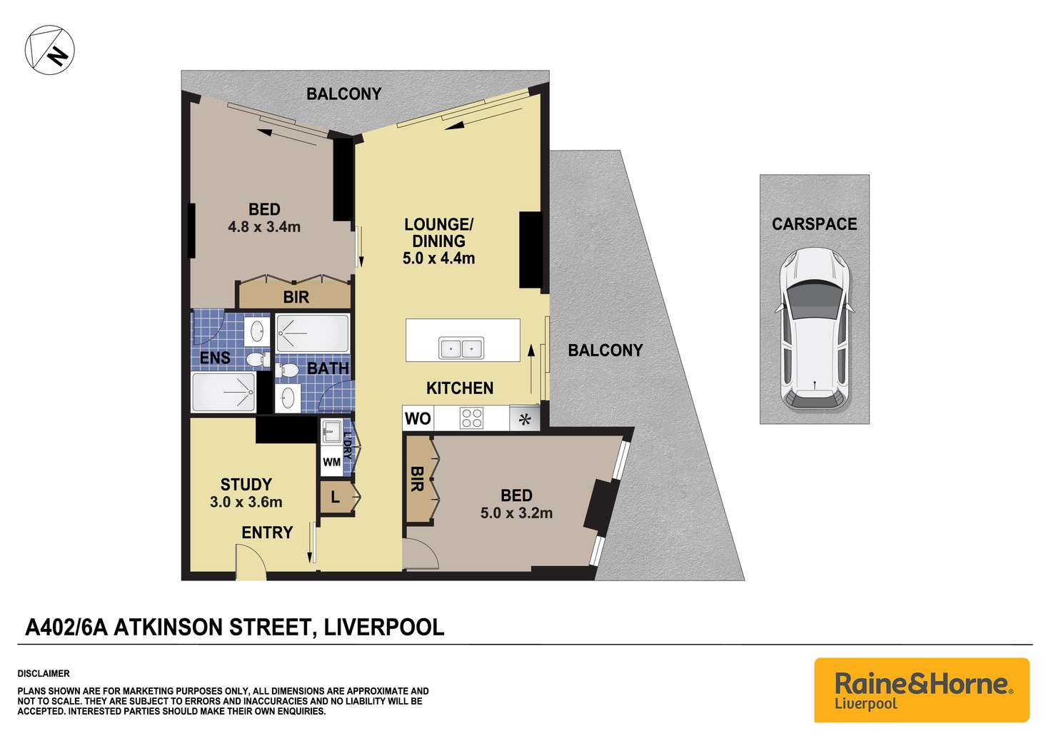 Floorplan of Homely apartment listing, 402/6A Atkinson Street, Liverpool NSW 2170