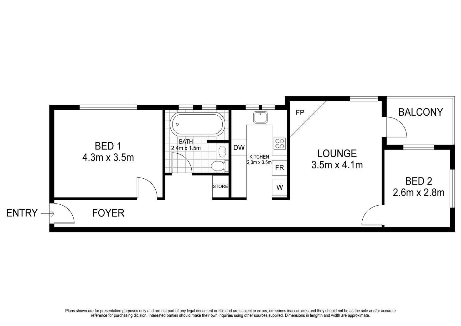 Floorplan of Homely apartment listing, 1/131 Hastings Parade, North Bondi NSW 2026