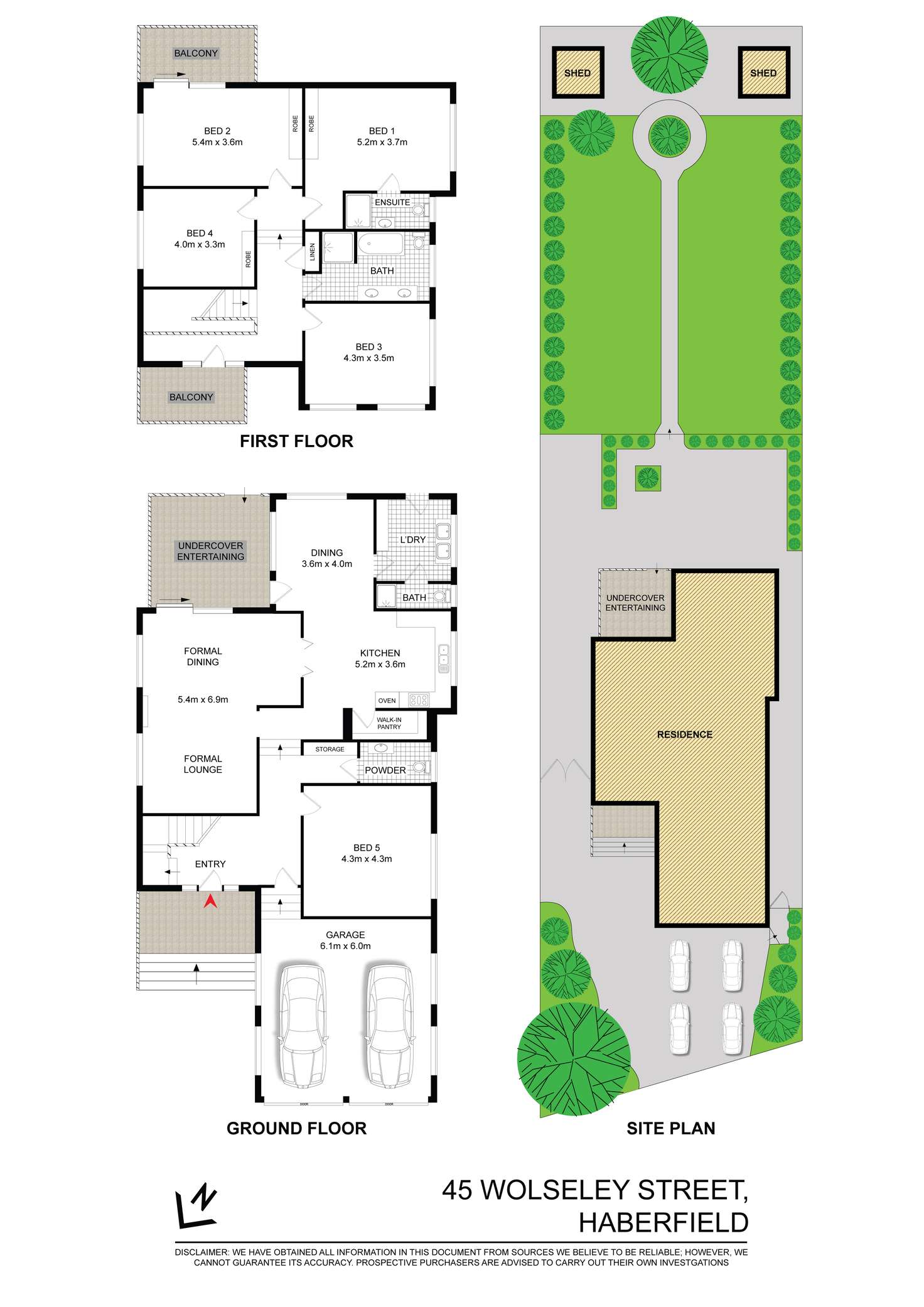 Floorplan of Homely house listing, 45 Wolseley Street, Haberfield NSW 2045