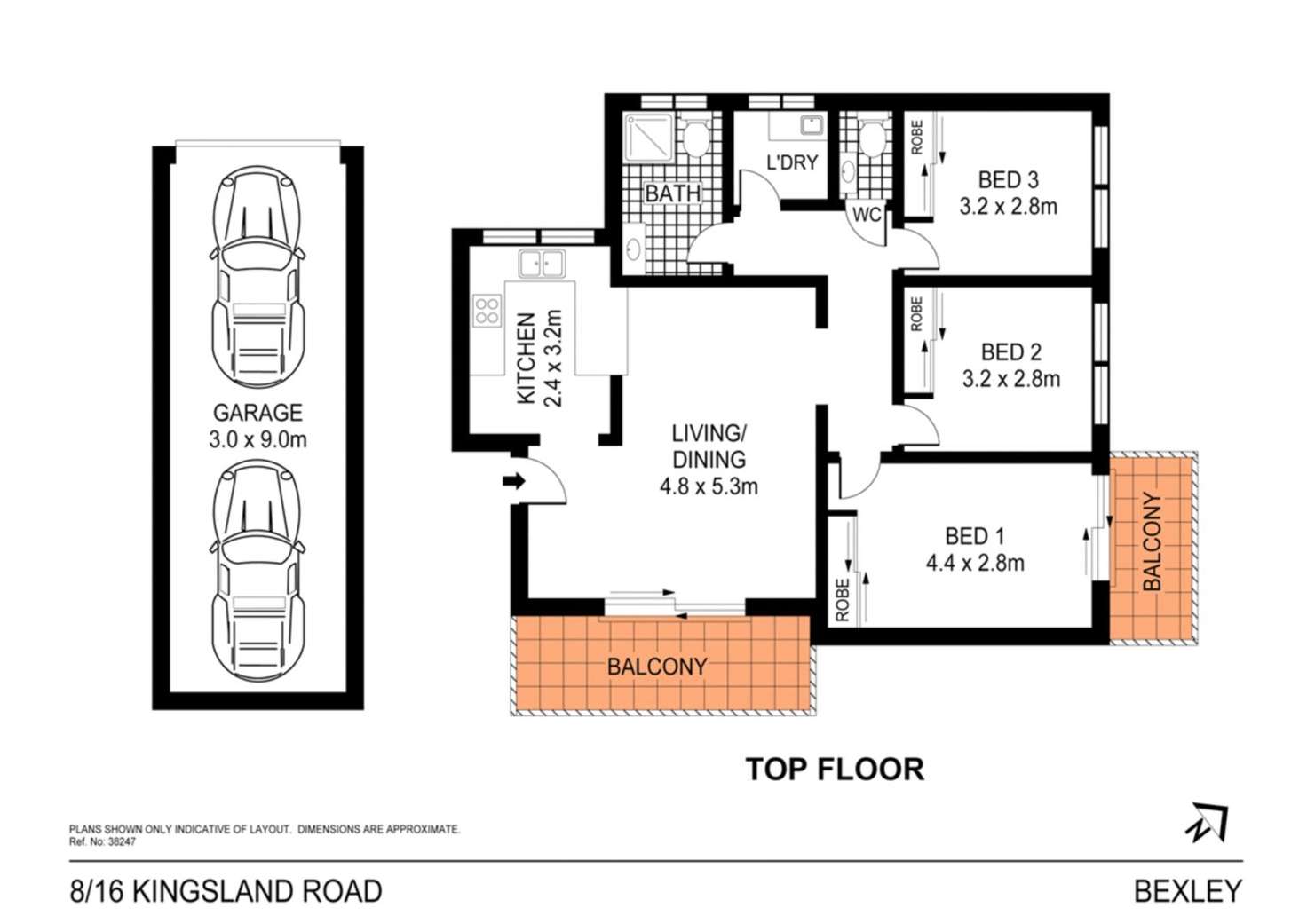 Floorplan of Homely apartment listing, 8/16-18 Kingsland Road South, Bexley NSW 2207