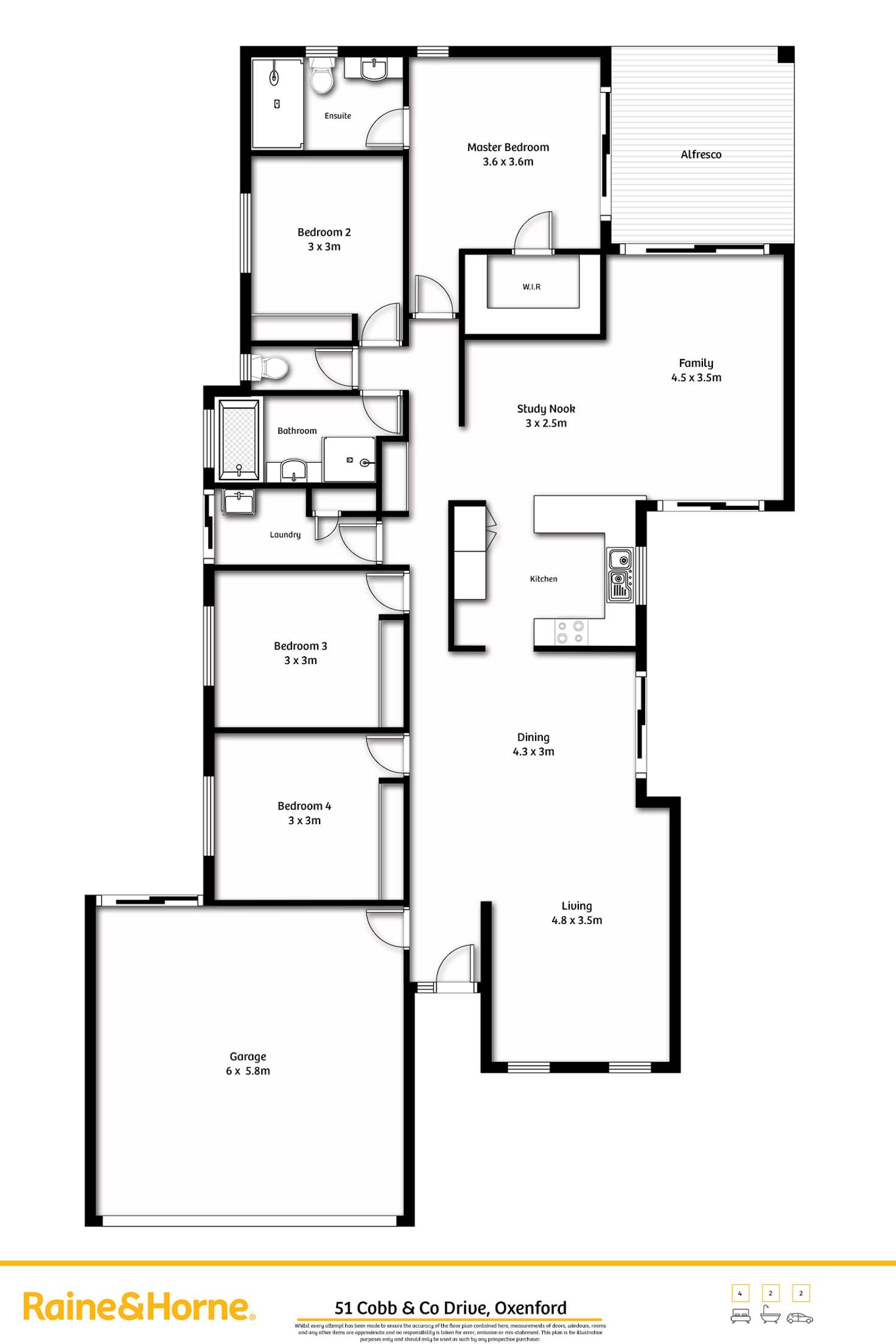 Floorplan of Homely house listing, 51 Cobb & Co Drive, Oxenford QLD 4210