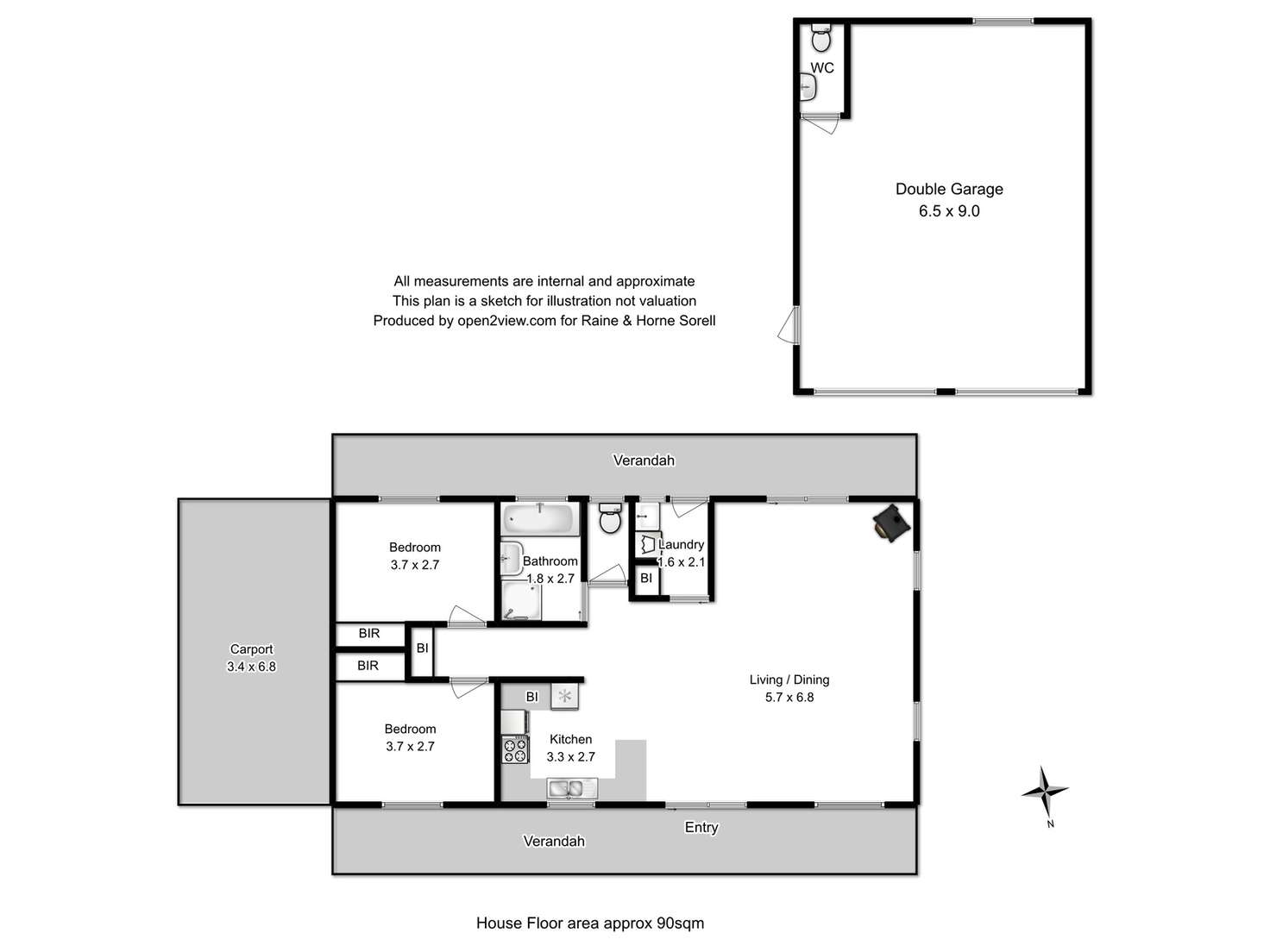 Floorplan of Homely house listing, 57 Provence Drive, Carlton TAS 7173