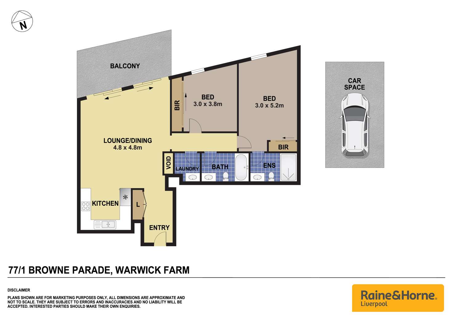 Floorplan of Homely unit listing, 77/1-3 Browne Parade, Liverpool NSW 2170