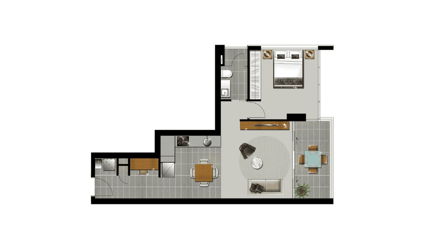 Floorplan of Homely apartment listing, 810/55 Railway Terrace, Milton QLD 4064