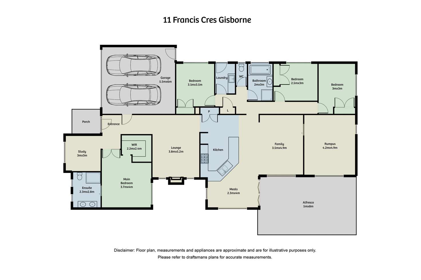 Floorplan of Homely house listing, 11 Francis Crescent, Gisborne VIC 3437