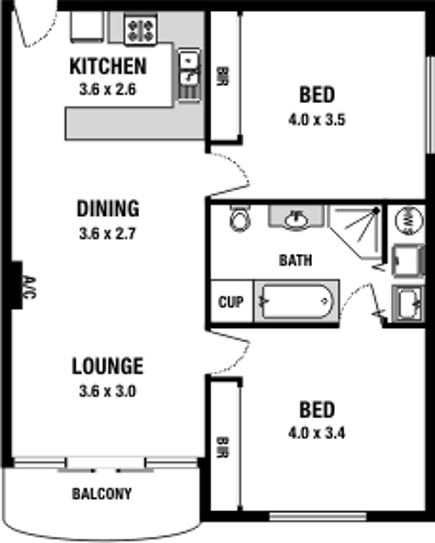 Floorplan of Homely apartment listing, 131/538-540 Little Lonsdale Street, Melbourne VIC 3000
