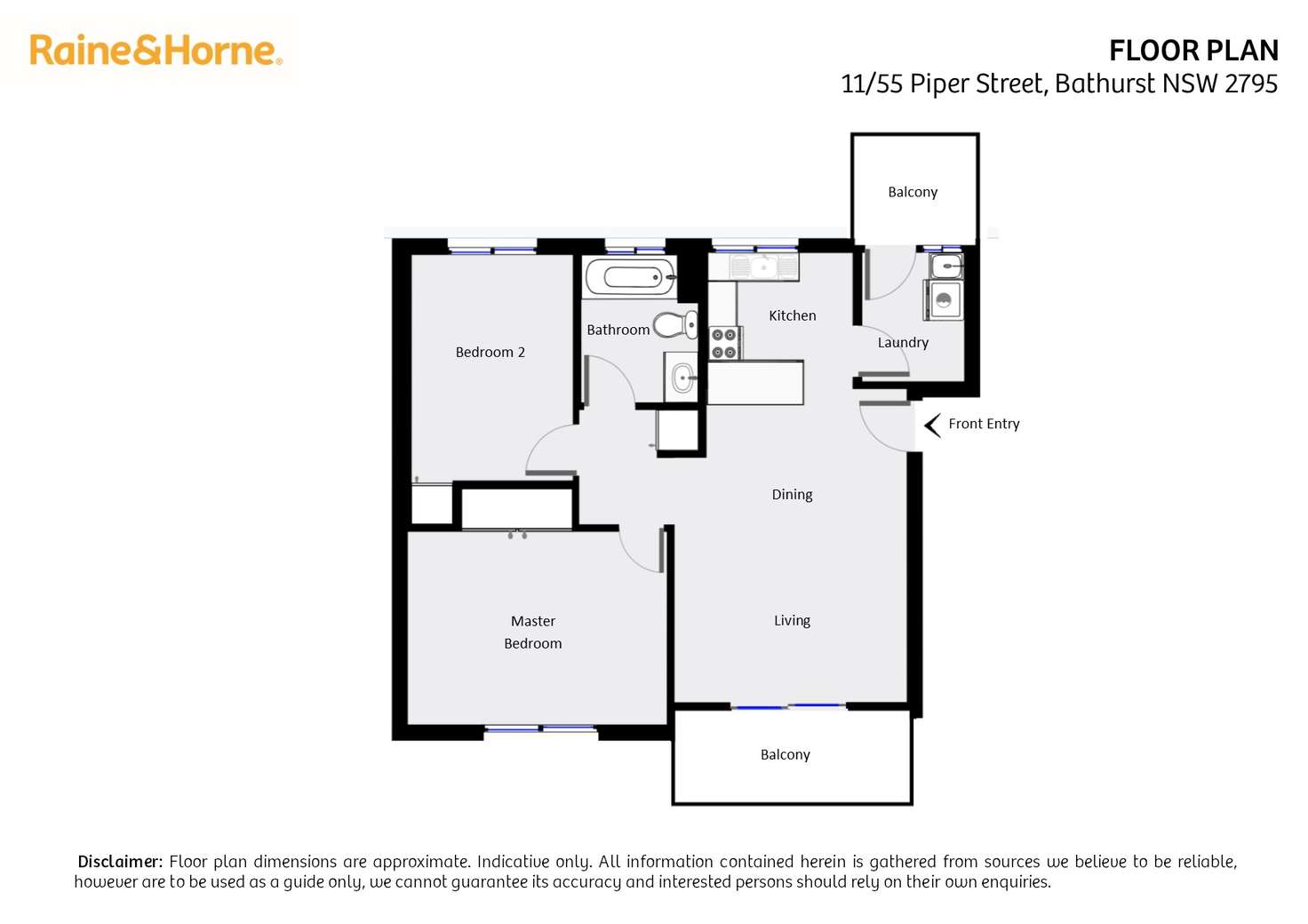 Floorplan of Homely unit listing, 11/55 Piper Street, Bathurst NSW 2795