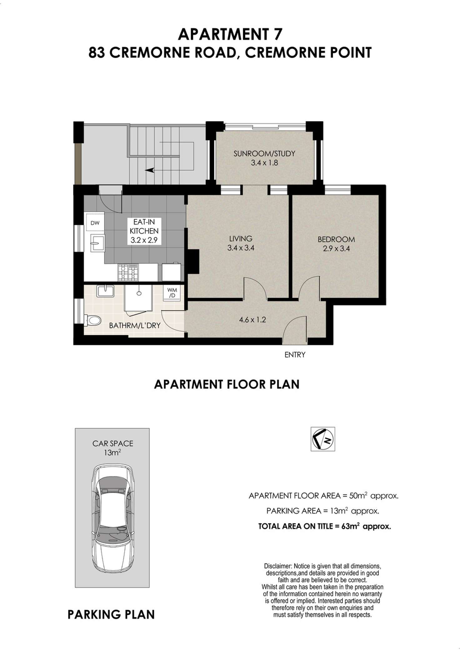 Floorplan of Homely apartment listing, 7/83 Cremorne Road, Cremorne Point NSW 2090