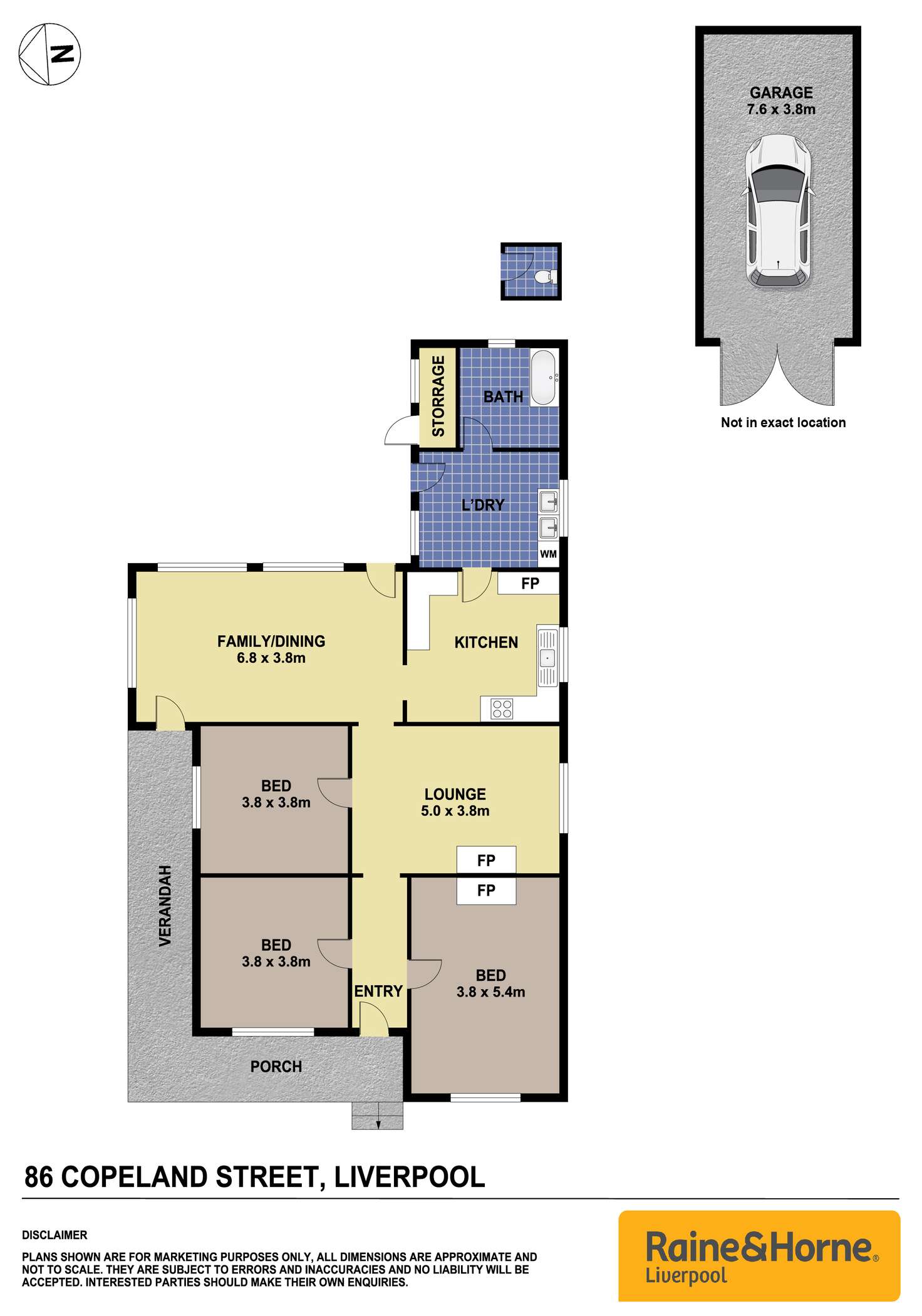 Floorplan of Homely house listing, 86 Copeland Street, Liverpool NSW 2170