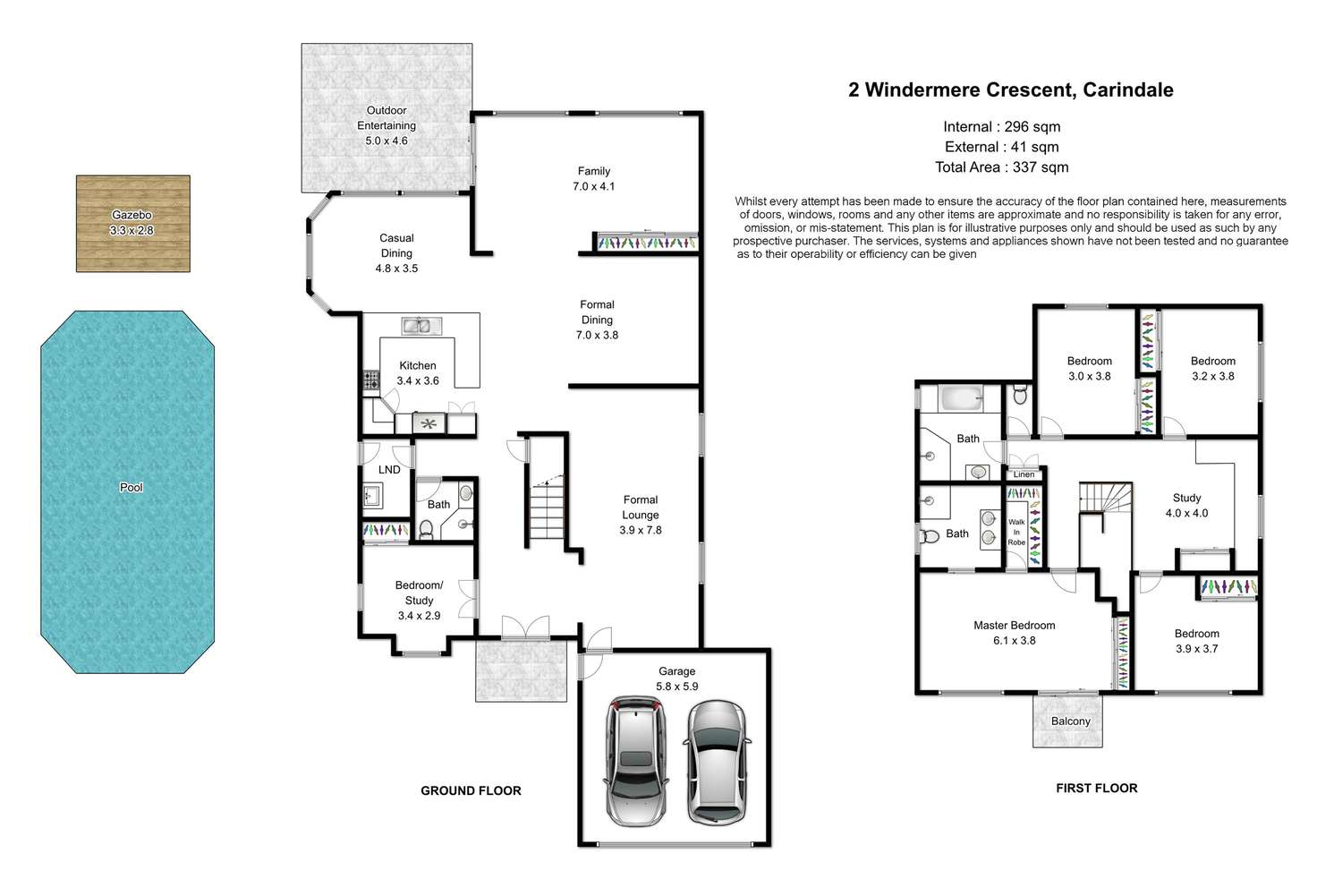Floorplan of Homely house listing, 2 Windermere Crescent, Carindale QLD 4152