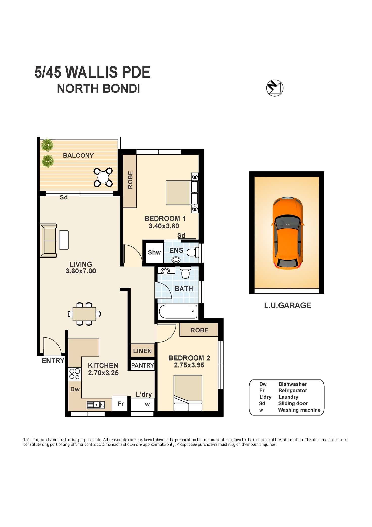 Floorplan of Homely apartment listing, 5/45 Wallis Parade, North Bondi NSW 2026
