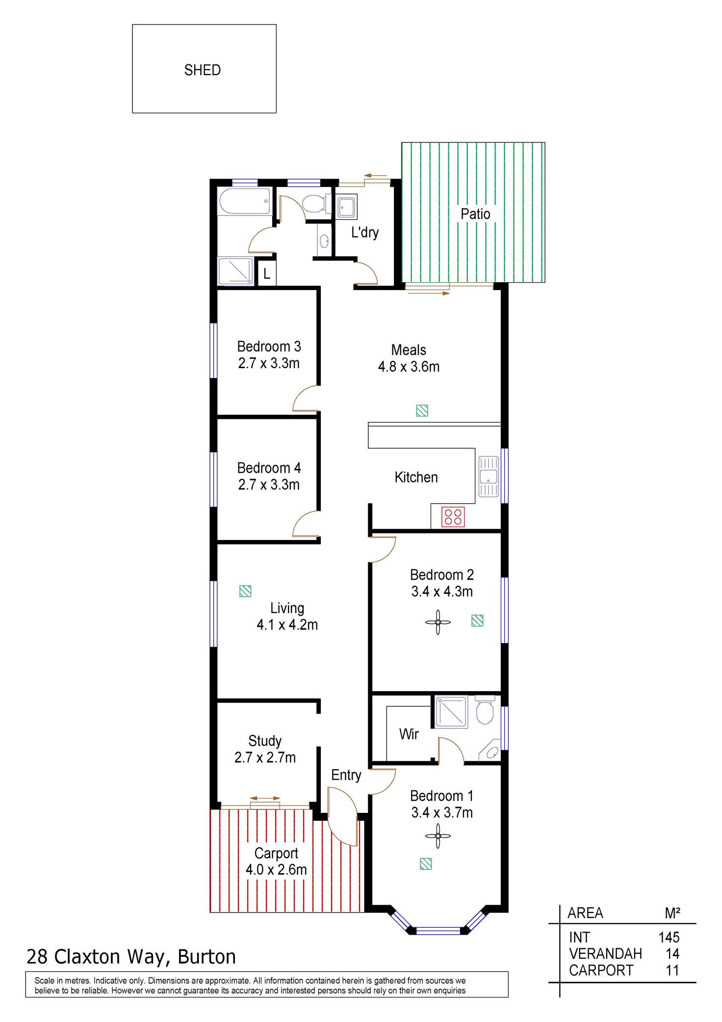 Floorplan of Homely house listing, 28 Claxton Way, Burton SA 5110