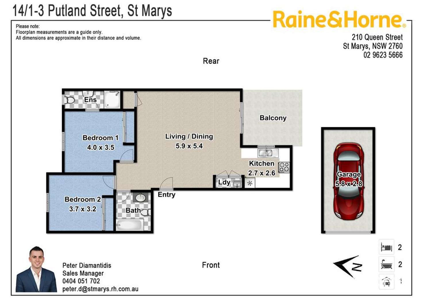 Floorplan of Homely unit listing, 14/1-3 Putland Street, St Marys NSW 2760
