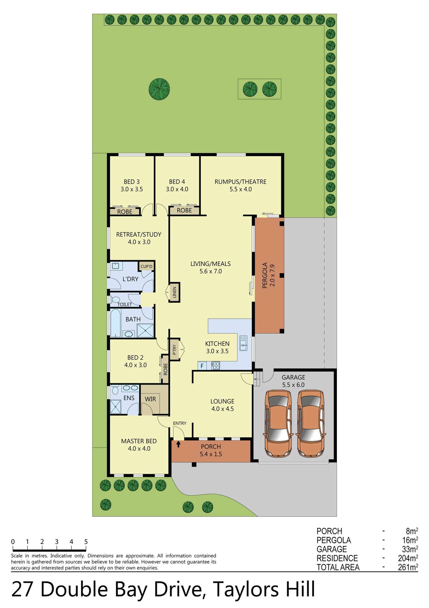 Floorplan of Homely house listing, 27 Double Bay Drive, Taylors Hill VIC 3037