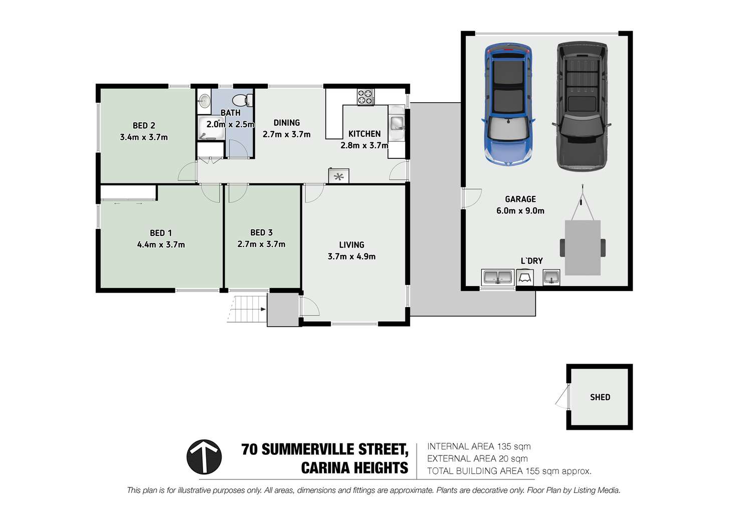 Floorplan of Homely house listing, 70 Summerville Street, Carina Heights QLD 4152