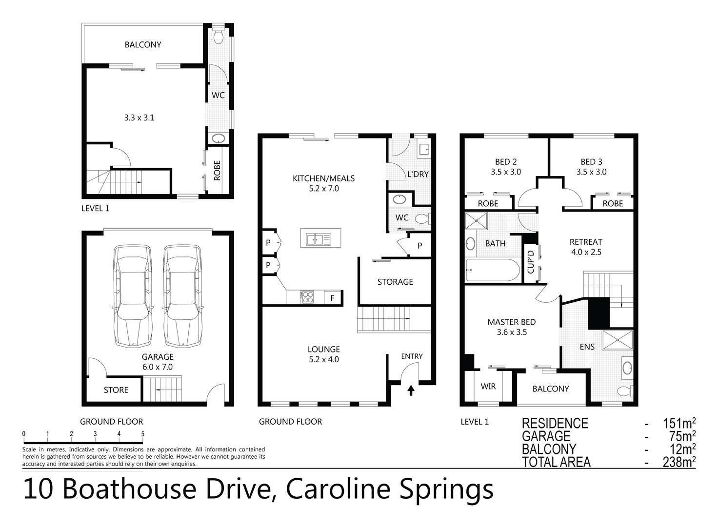 Floorplan of Homely house listing, 10 Boathouse Drive, Caroline Springs VIC 3023