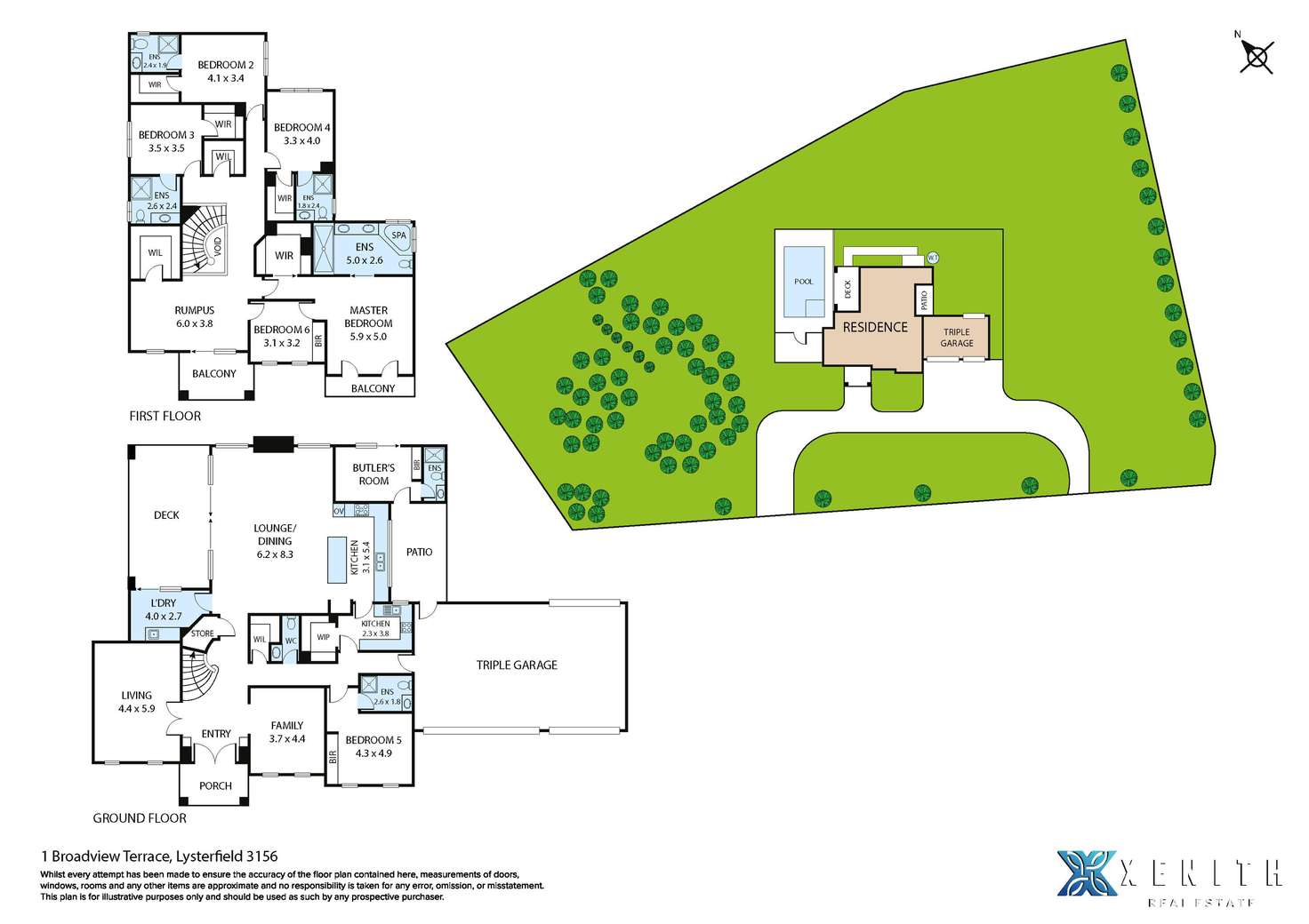 Floorplan of Homely house listing, 1 Broadview Terrace, Lysterfield VIC 3156