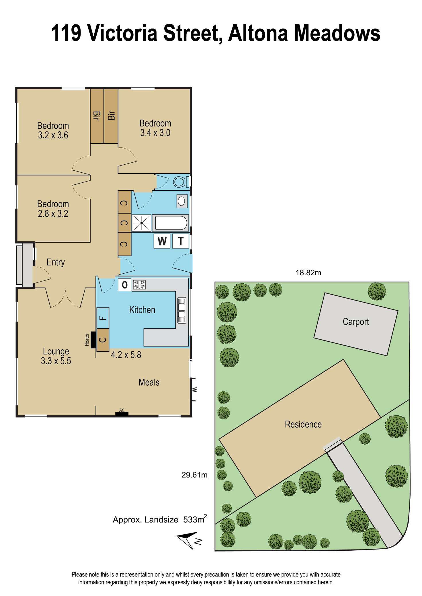 Floorplan of Homely house listing, 119 Victoria Street, Altona Meadows VIC 3028