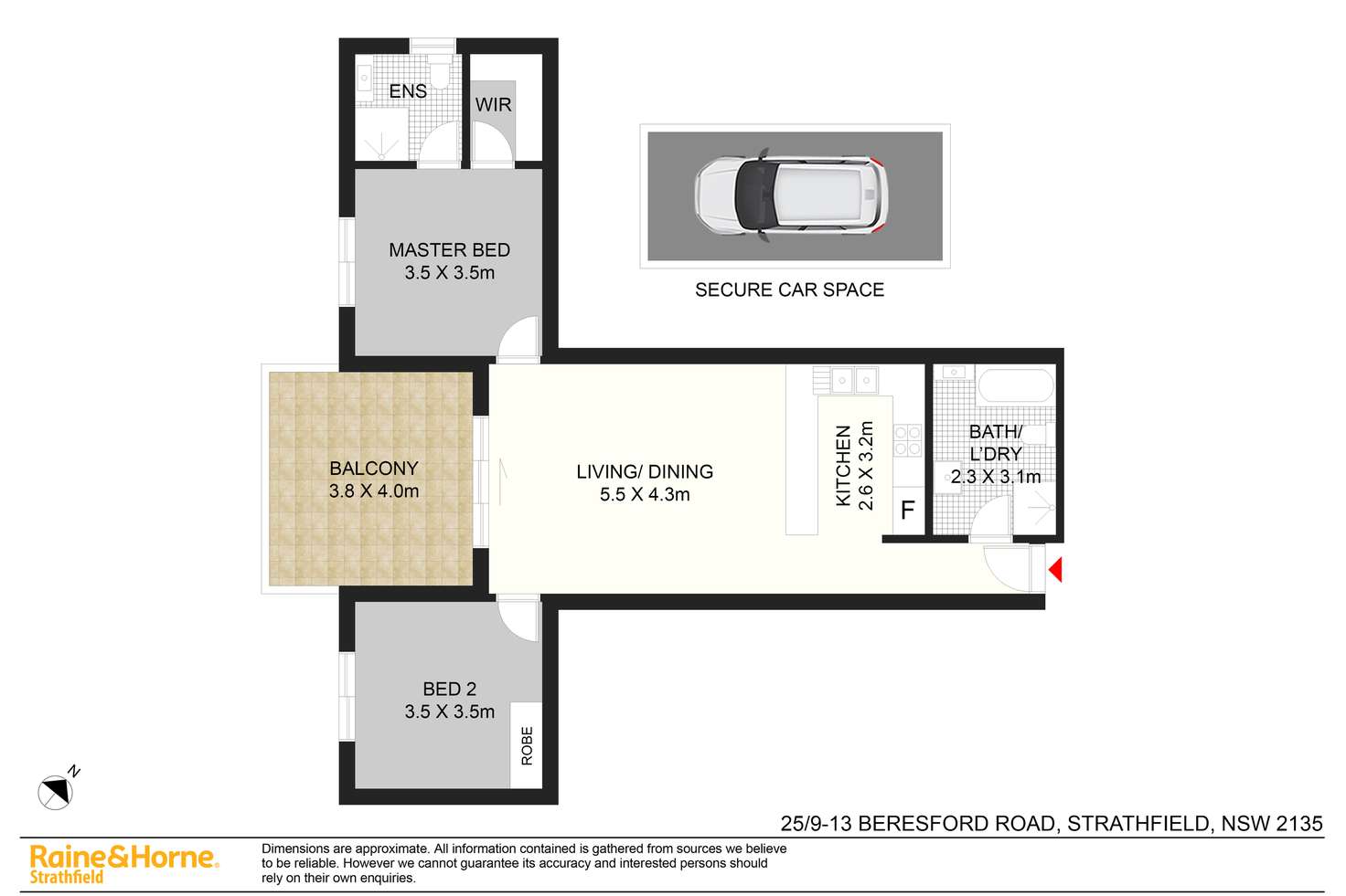 Floorplan of Homely apartment listing, 25/9-13 Beresford Road, Strathfield NSW 2135