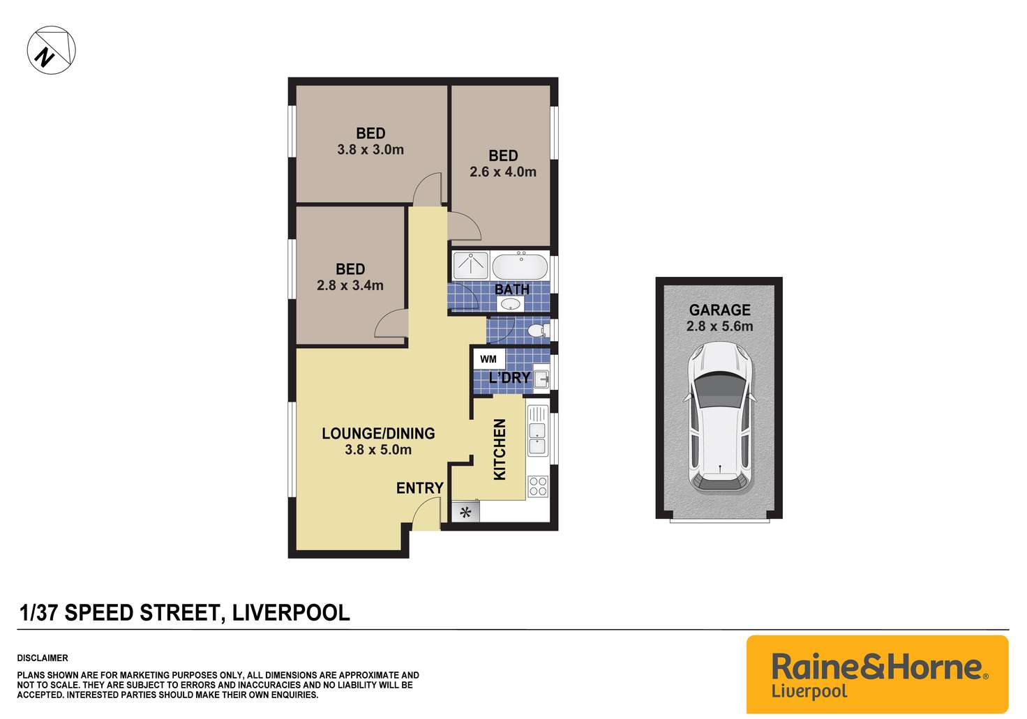 Floorplan of Homely unit listing, 1/37 Speed Street, Liverpool NSW 2170