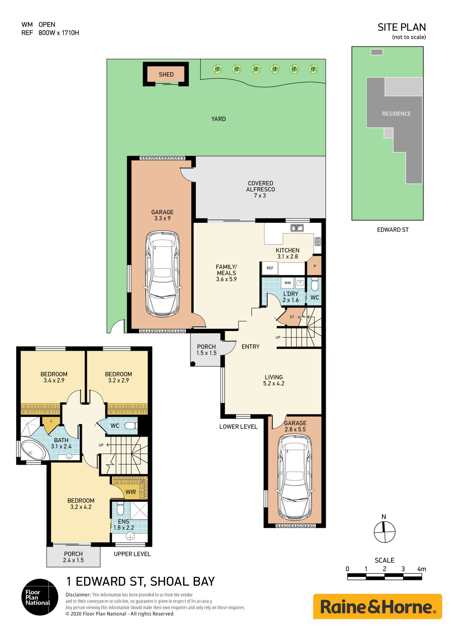Floorplan of Homely semiDetached listing, 1 Edward Street, Shoal Bay NSW 2315