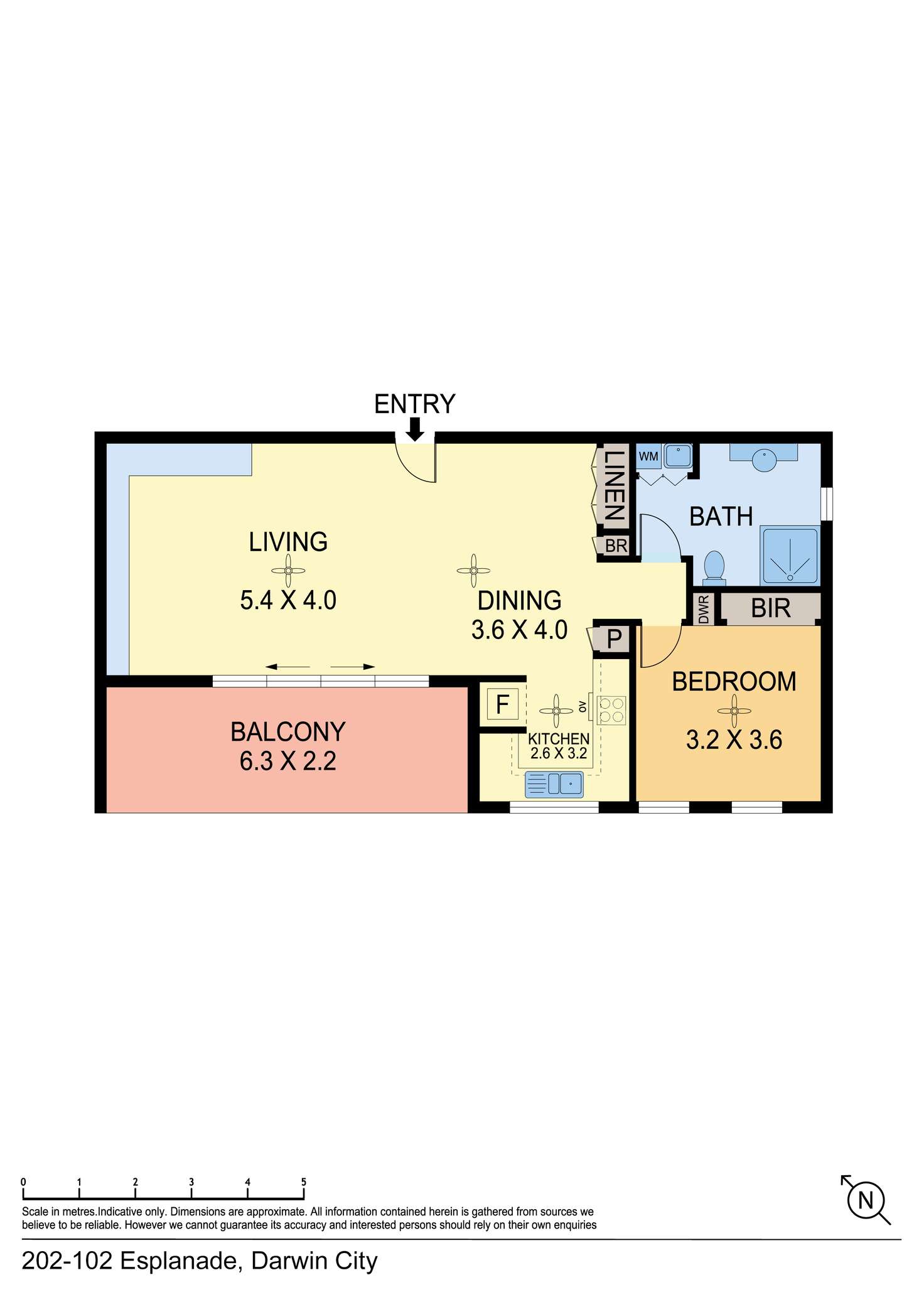 Floorplan of Homely apartment listing, 202/102 Esplanade, Darwin City NT 800