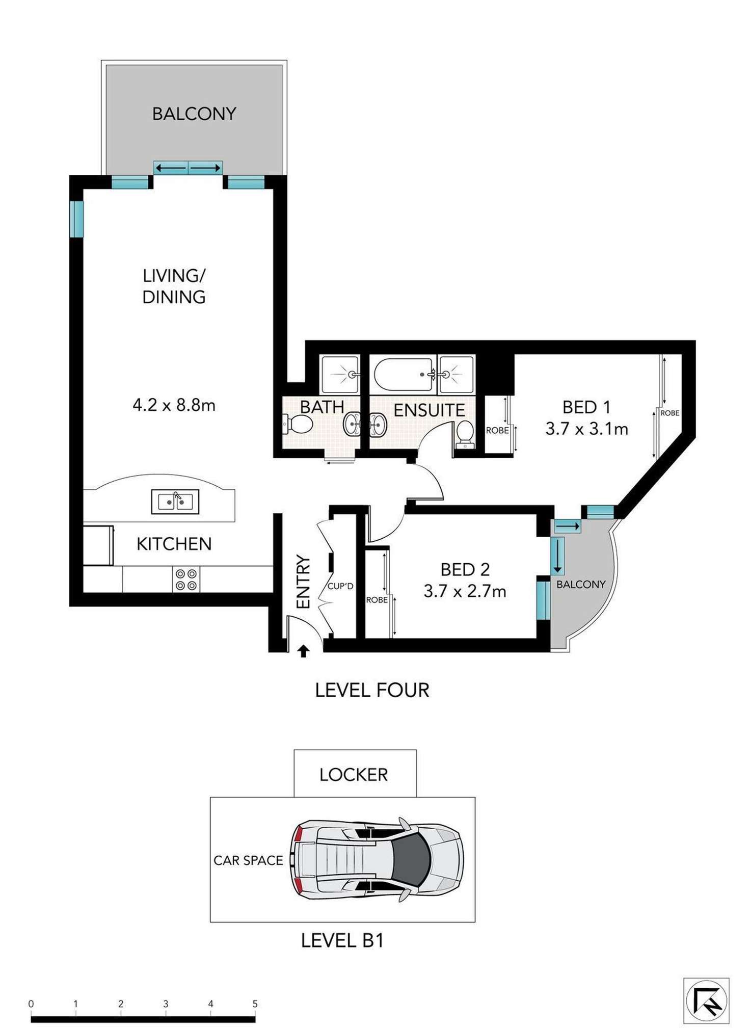 Floorplan of Homely apartment listing, 409/1a Clement Place, Rushcutters Bay NSW 2011