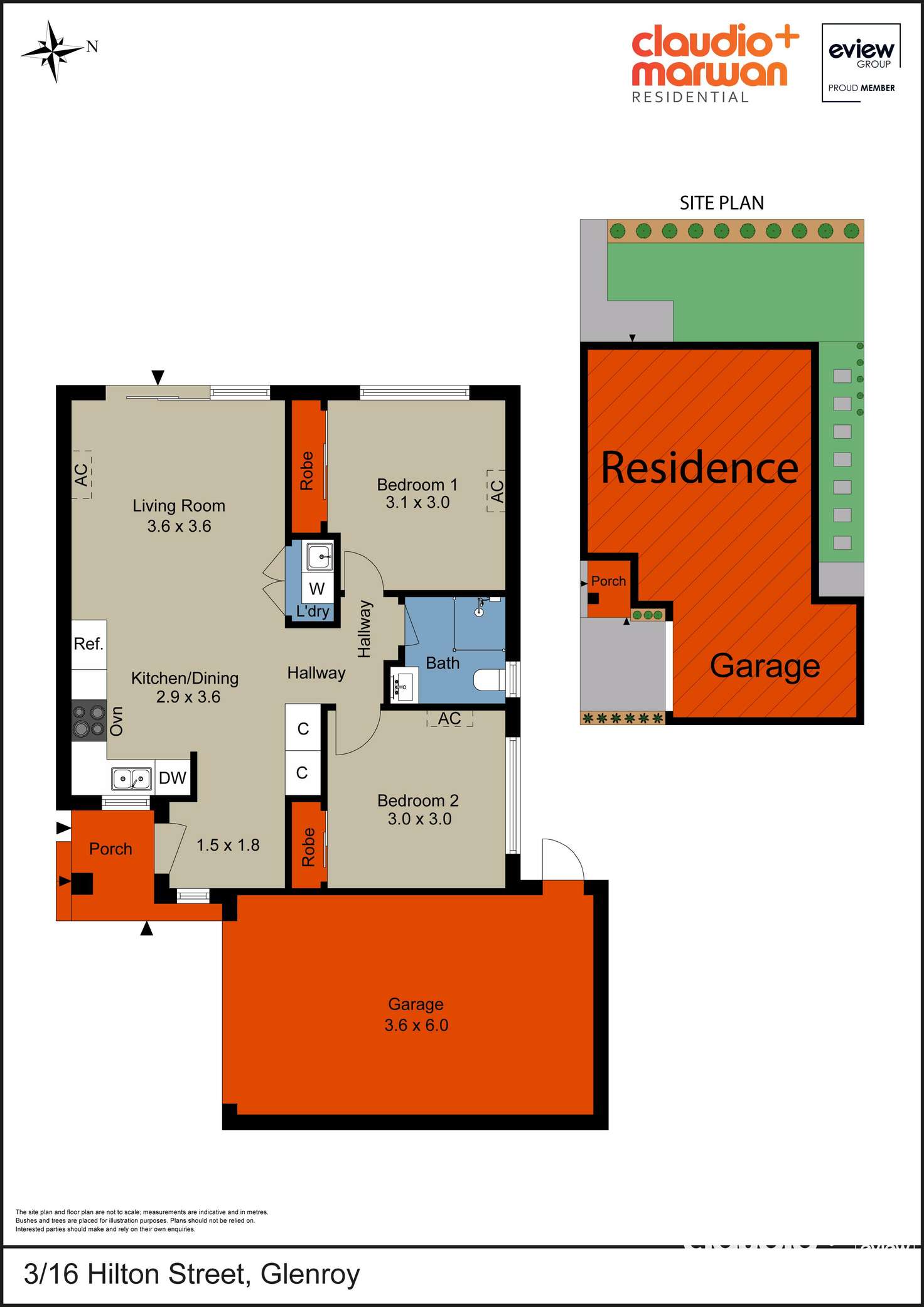 Floorplan of Homely villa listing, 3/16 Hilton Street, Hadfield VIC 3046