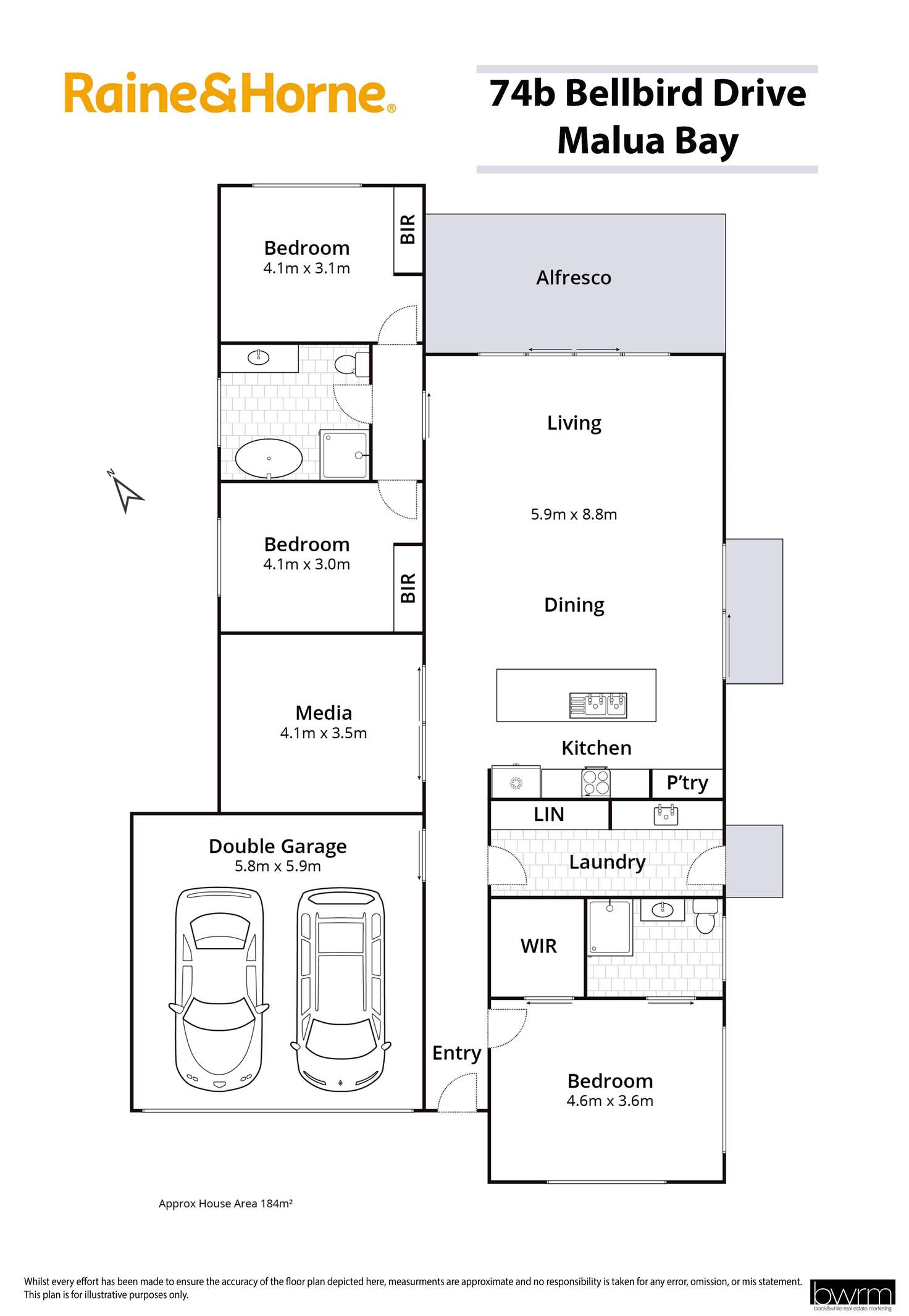 Floorplan of Homely house listing, 74b Bellbird Drive, Malua Bay NSW 2536