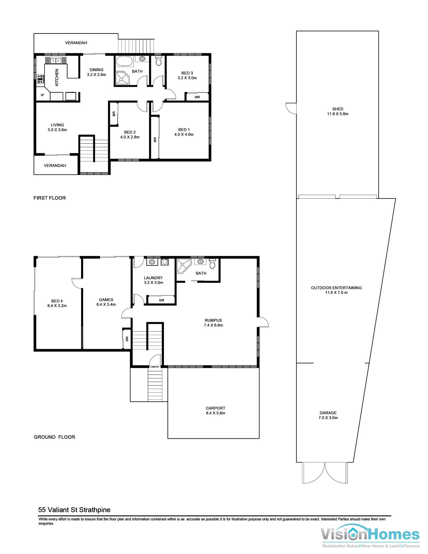 Floorplan of Homely house listing, 55 Valiant Crescent, Strathpine QLD 4500