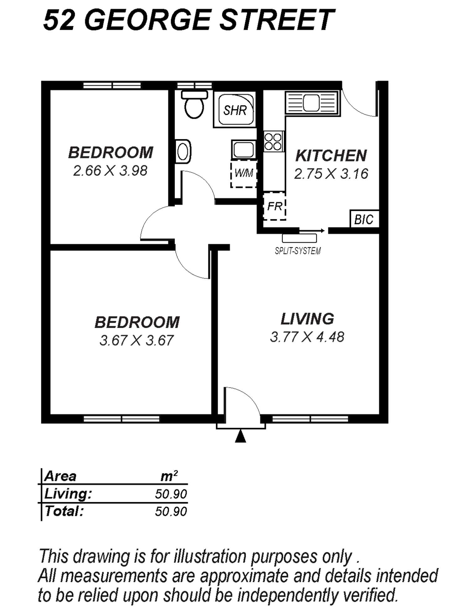 Floorplan of Homely unit listing, 10/52 George Street, Clarence Park SA 5034