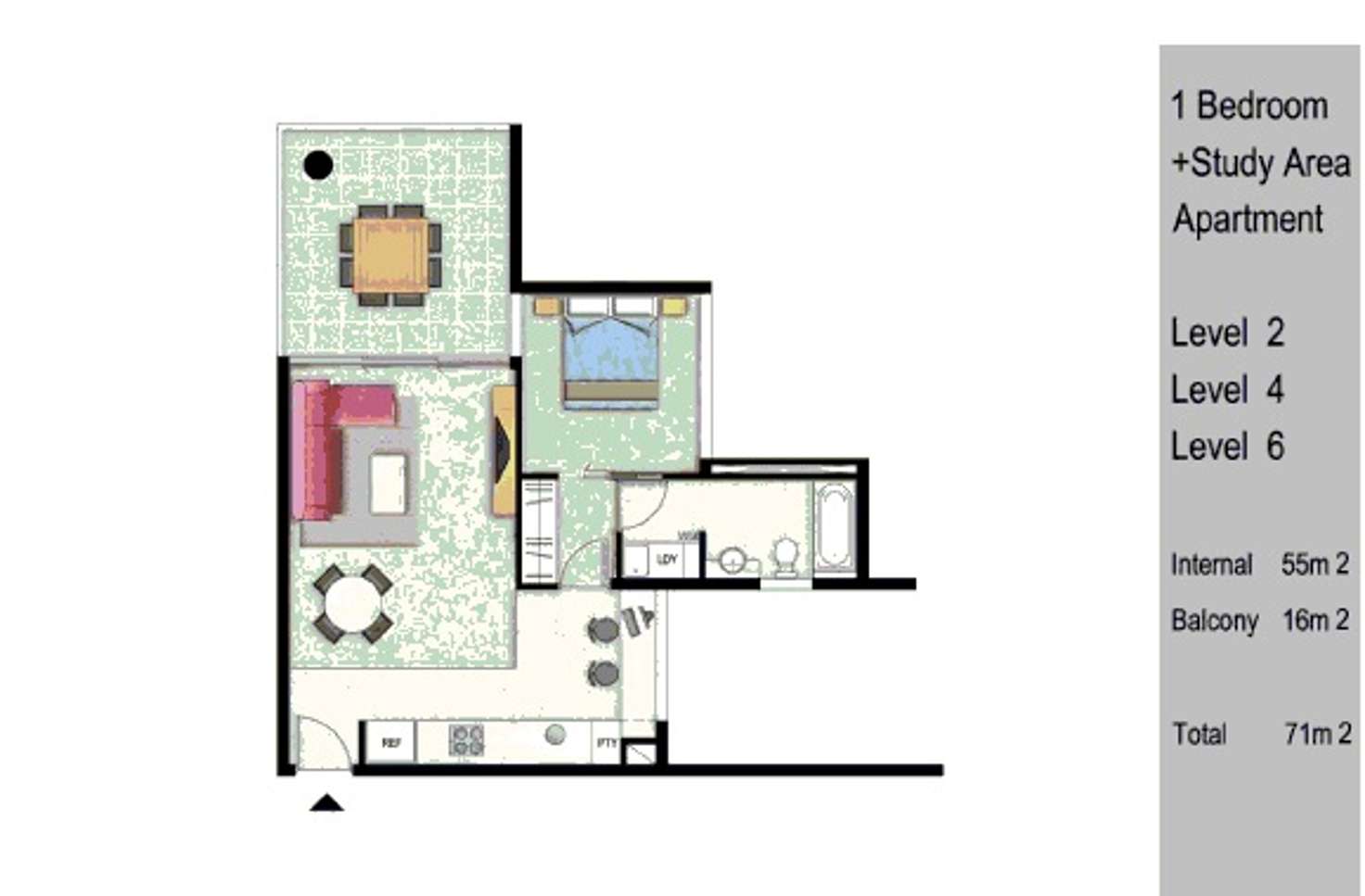 Floorplan of Homely apartment listing, 8/15 Walsh Street, Milton QLD 4064