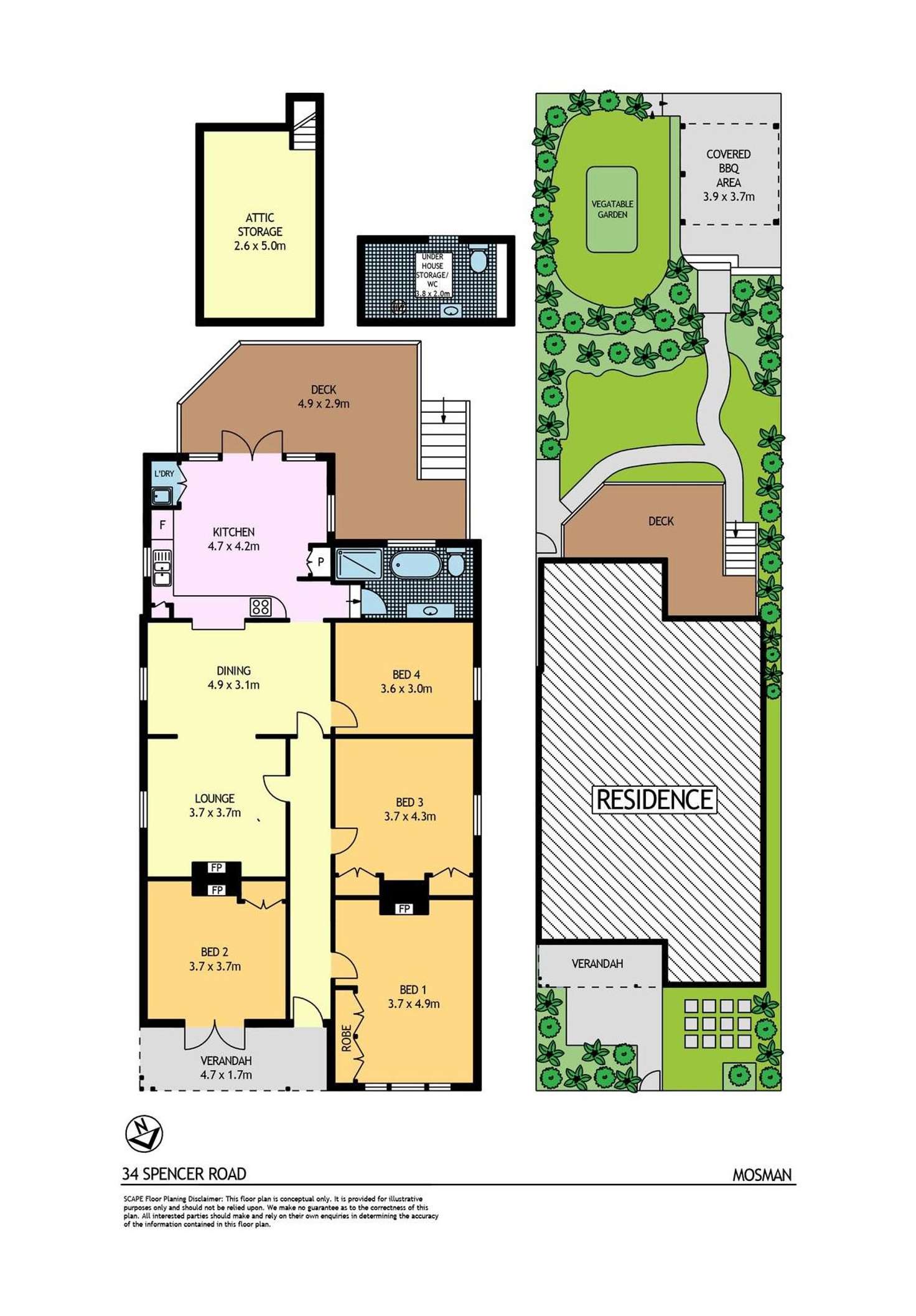 Floorplan of Homely house listing, 34 Spencer Road, Mosman NSW 2088