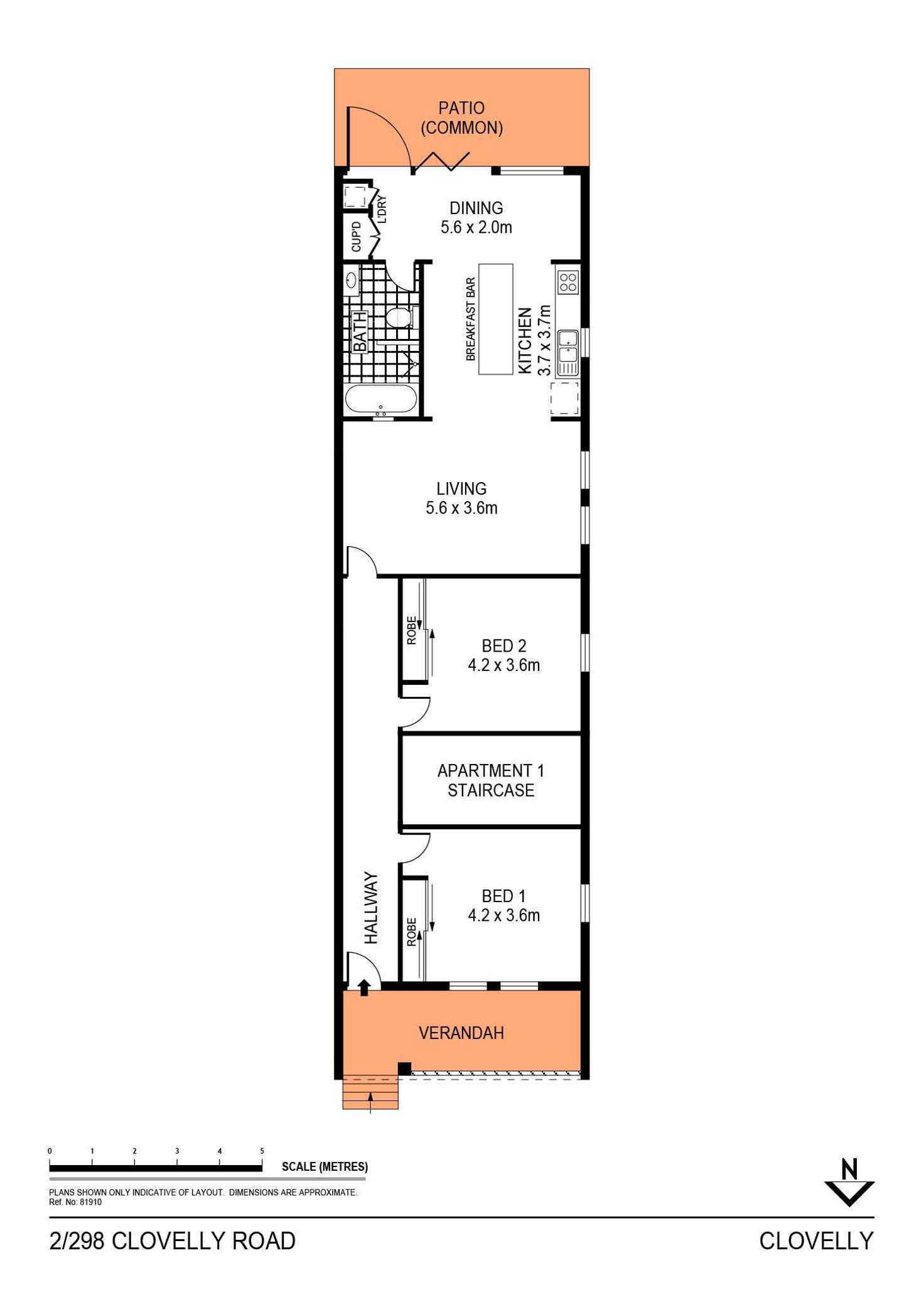 Floorplan of Homely apartment listing, 2/298 Clovelly Road, Clovelly NSW 2031