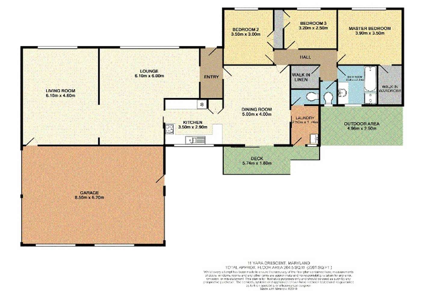 Floorplan of Homely house listing, 11 Yara Crescent, Maryland NSW 2287
