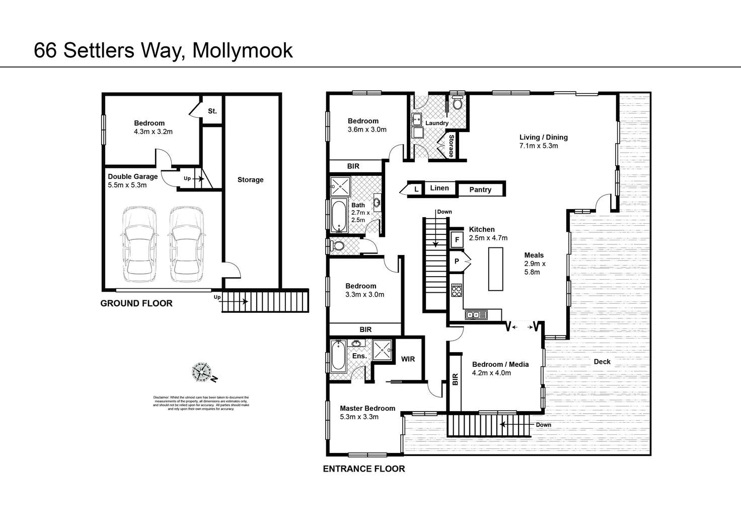 Floorplan of Homely house listing, 66 Settlers Way, Mollymook NSW 2539