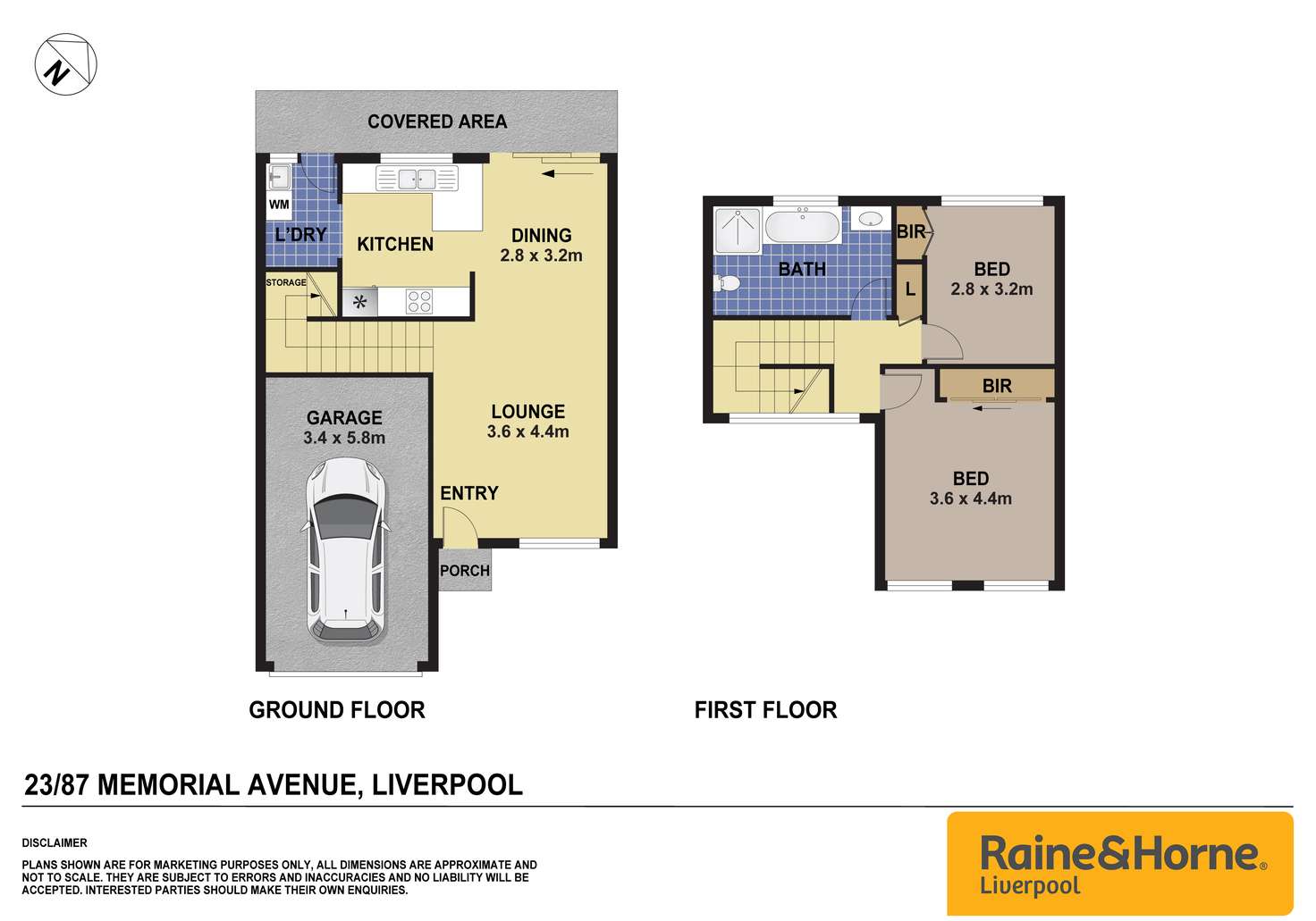Floorplan of Homely townhouse listing, 23/87 Memorial Avenue, Liverpool NSW 2170
