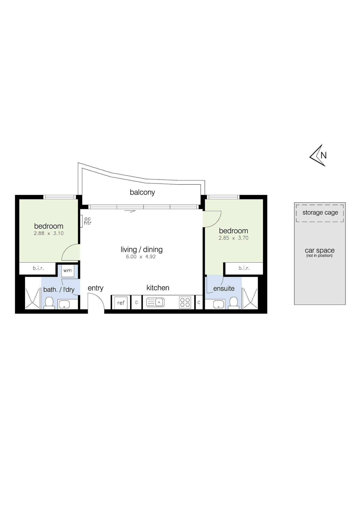 Floorplan of Homely apartment listing, 401/205-207 Ballarat Road, Footscray VIC 3011