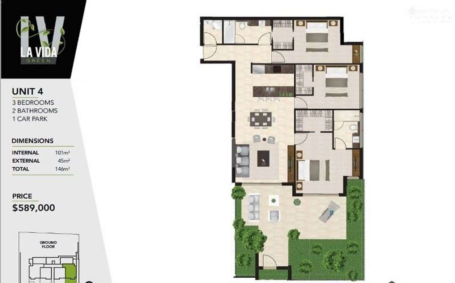 Floorplan of Homely unit listing, 4/15 Roseglen Street, Greenslopes QLD 4120