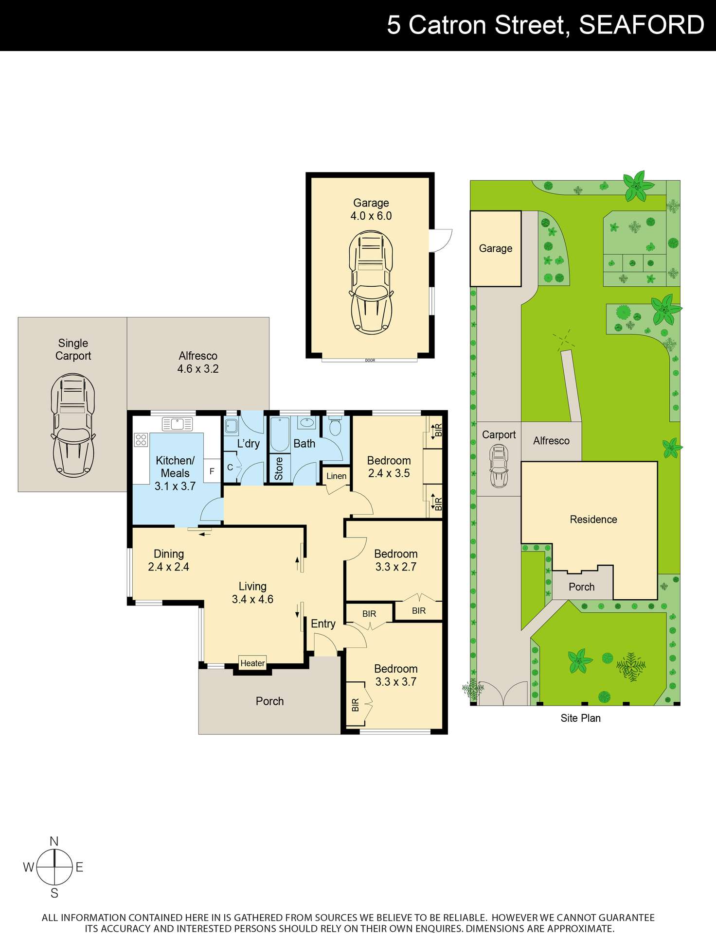 Floorplan of Homely house listing, 5 Catron Street, Seaford VIC 3198